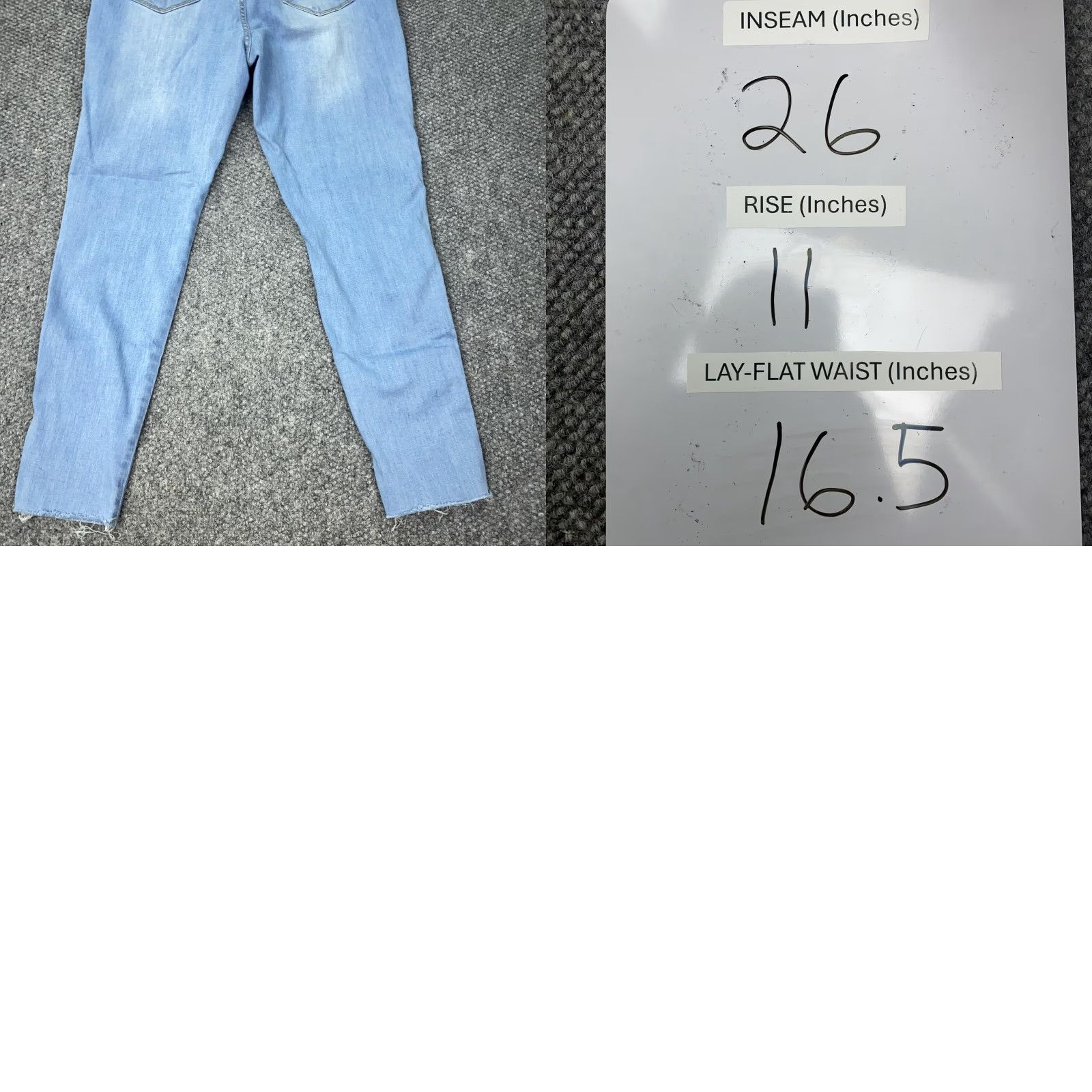 Vintage Iris Jeans Skinny Jeans Womens 15 Light Wash Striped Side Stripe Raw Hem Stretch Denim Jeans Womens 15 Size 36" / US 14 / IT 50 - 9 Thumbnail