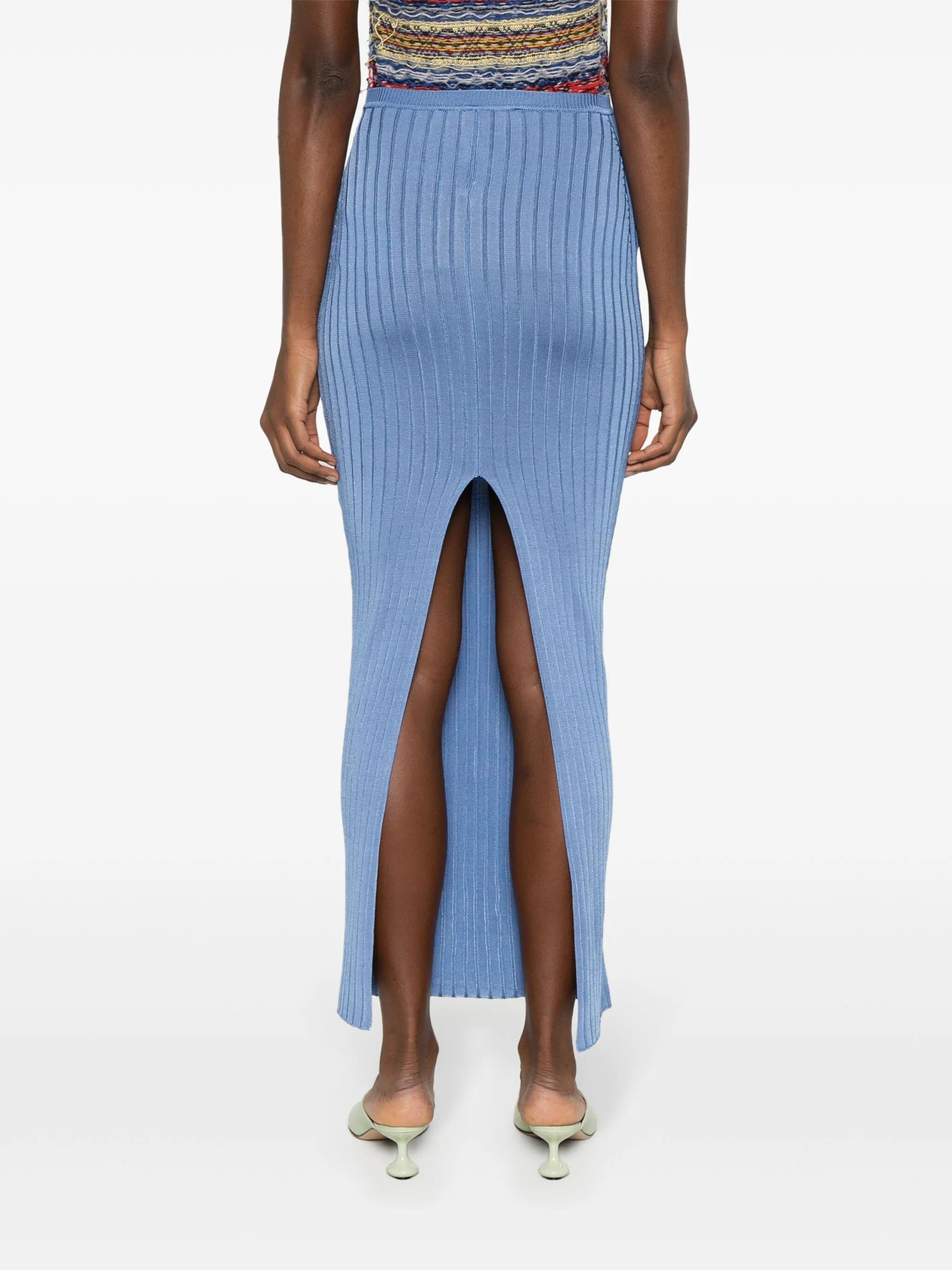 Marni o1f1d3z0725 Maxi Skirt in Blue Size 28" / US 6 / IT 42 - 4 Thumbnail
