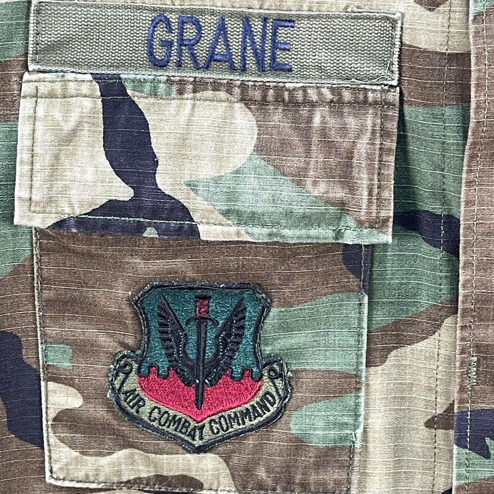 American Apparel VINTAGE USAF BDU Shirt Mens M Regular Woodland Camo Patches Ripstop 90s Size US M / EU 48-50 / 2 - 6 Thumbnail