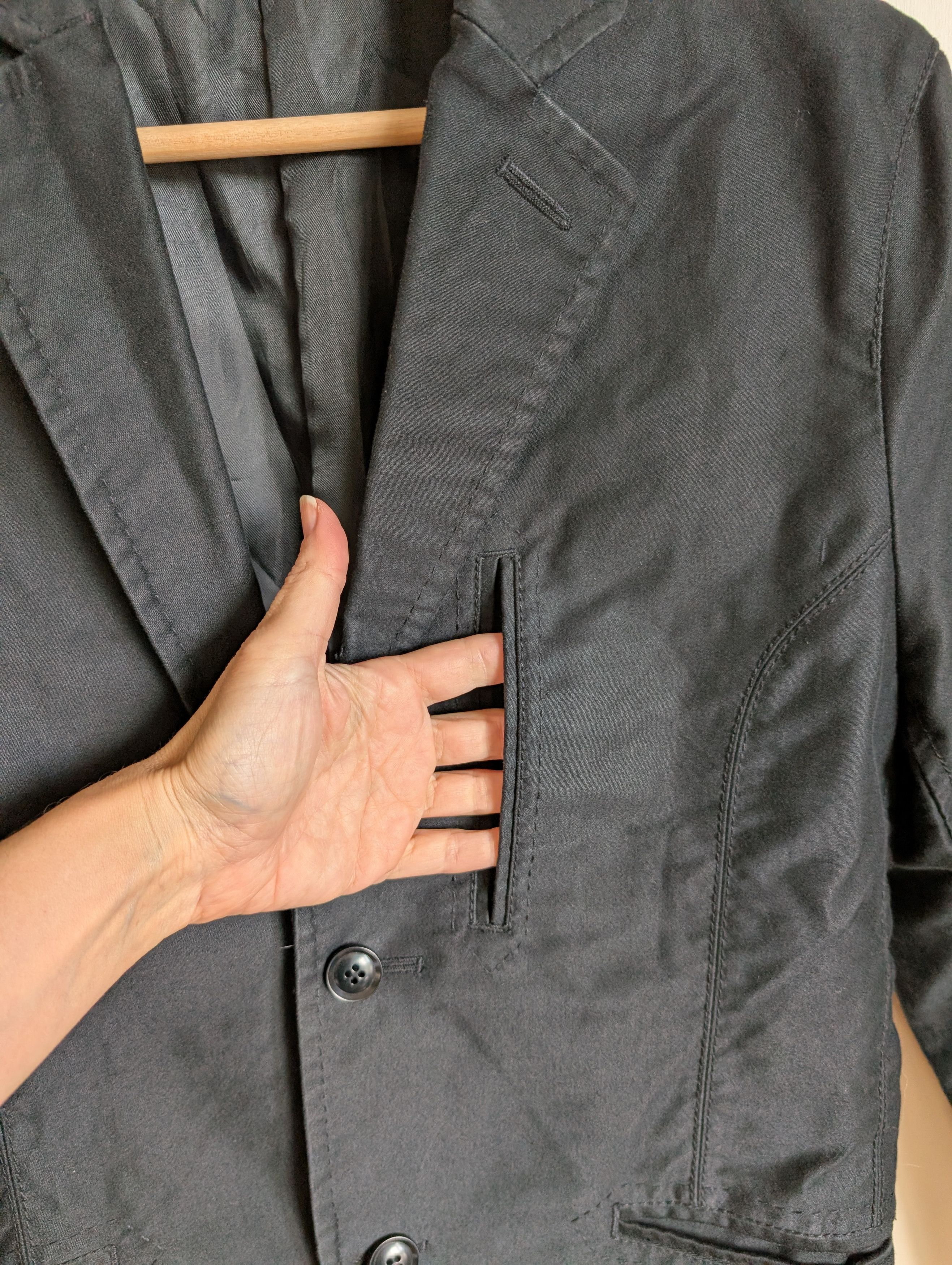 Japanese Brand Grosbec Japanese Black Cotton Blazer — Size M (fits XS-S US) Size 36S - 3 Thumbnail