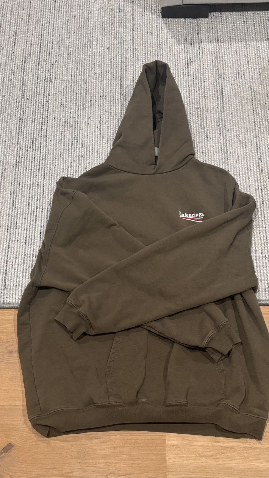 Balenciaga Balenciaga Logo Embroidered Oversized Hoodie Size US M / EU 48-50 / 2 - 3 Thumbnail