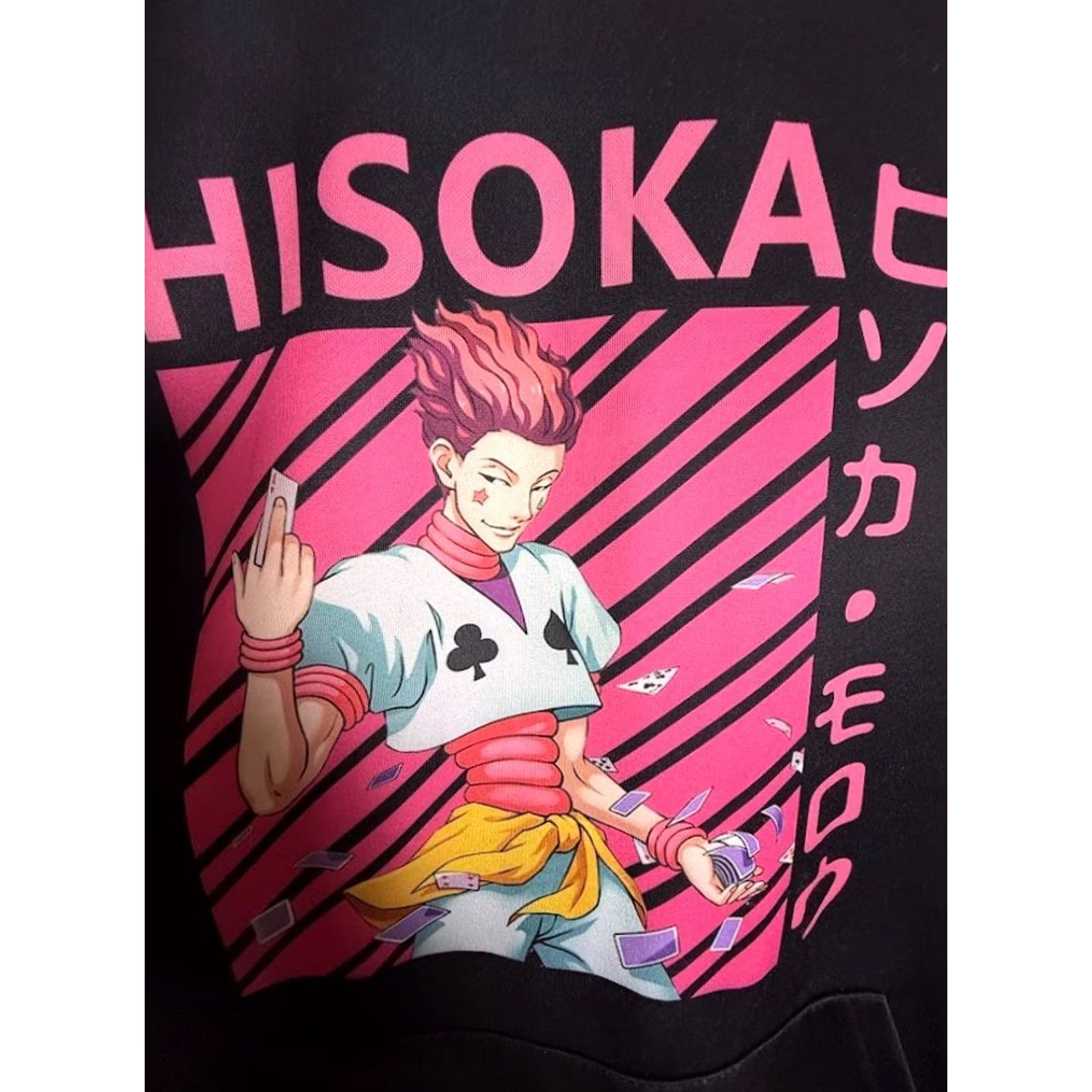 Hunter Hunter X Hunter Hisoka Anime Hoodie Mens XL Black Graphic Pullover Size US XL / EU 56 / 4 - 2 Thumbnail
