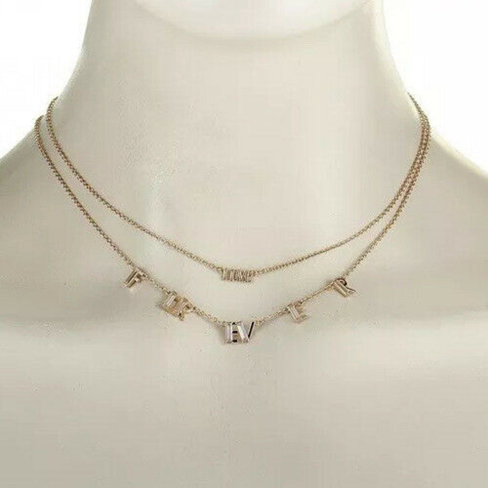 Swarovski Swarovski Duo Forever & Love Necklace set Rose Gold Tone new Size ONE SIZE - 5 Thumbnail