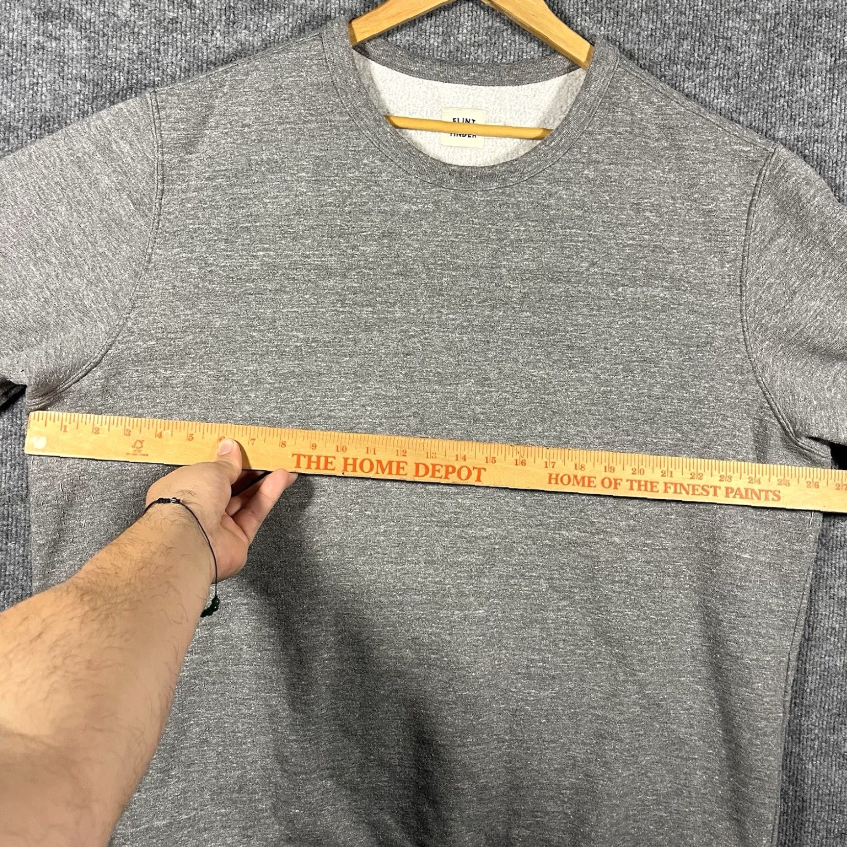 Flint And Tinder Flint and Tinder Sweatshirt Mens 3XL Raglan Crewneck Fleece Heather Gray Pullover Lined Size US XXL / EU 58 / 5 - 6 Thumbnail