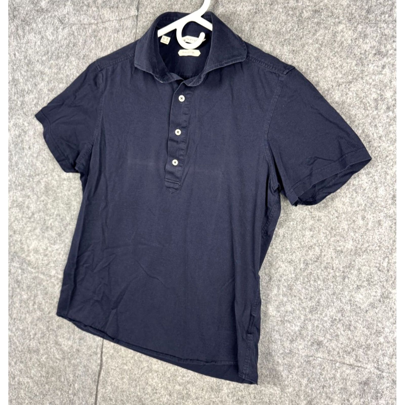 Suitsupply Suitsupply Polo Shirt Men 38 / 15 EXTRA SLIM FIT Blue 100% Cotton Slimming Short Sleeve Collared Polo Shirt Mens Blue 100% Cotton Size US S / EU 44-46 / 1 - 2 Thumbnail