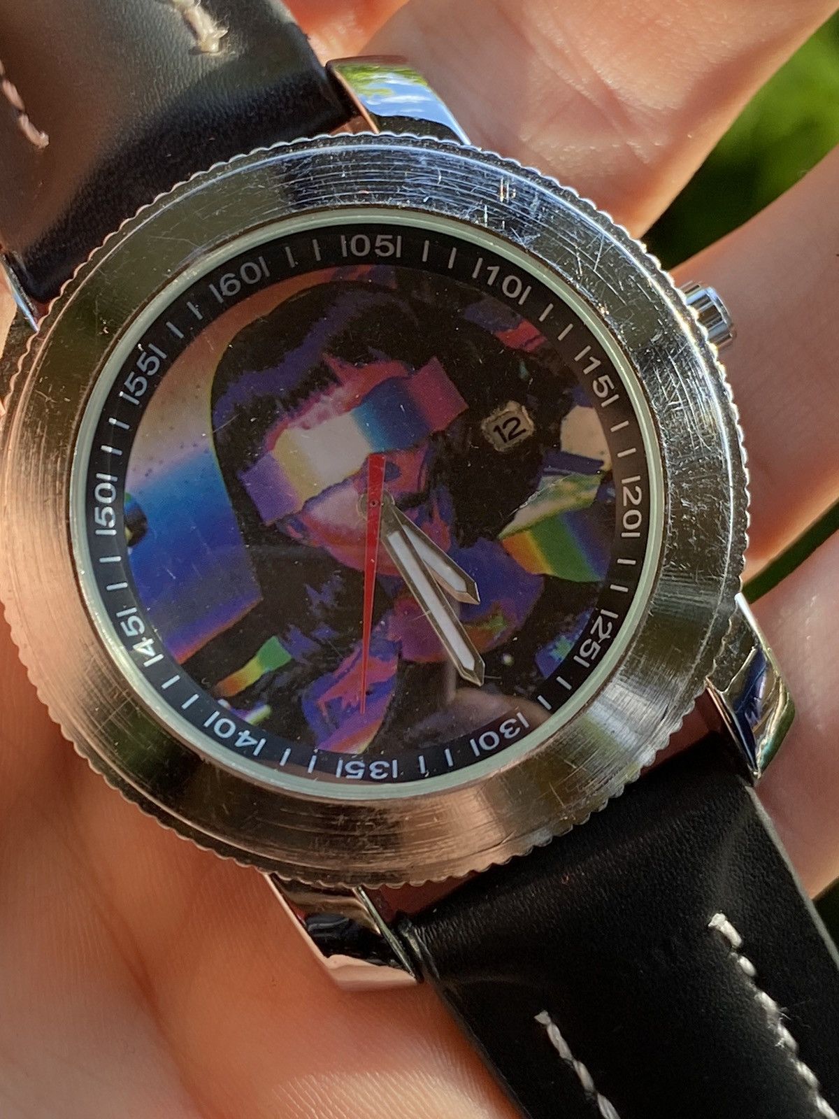 Japanese Brand × Jewelry × Vintage Art Watch Custom Portrait Dial Black Strap Size ONE SIZE - 10 Thumbnail