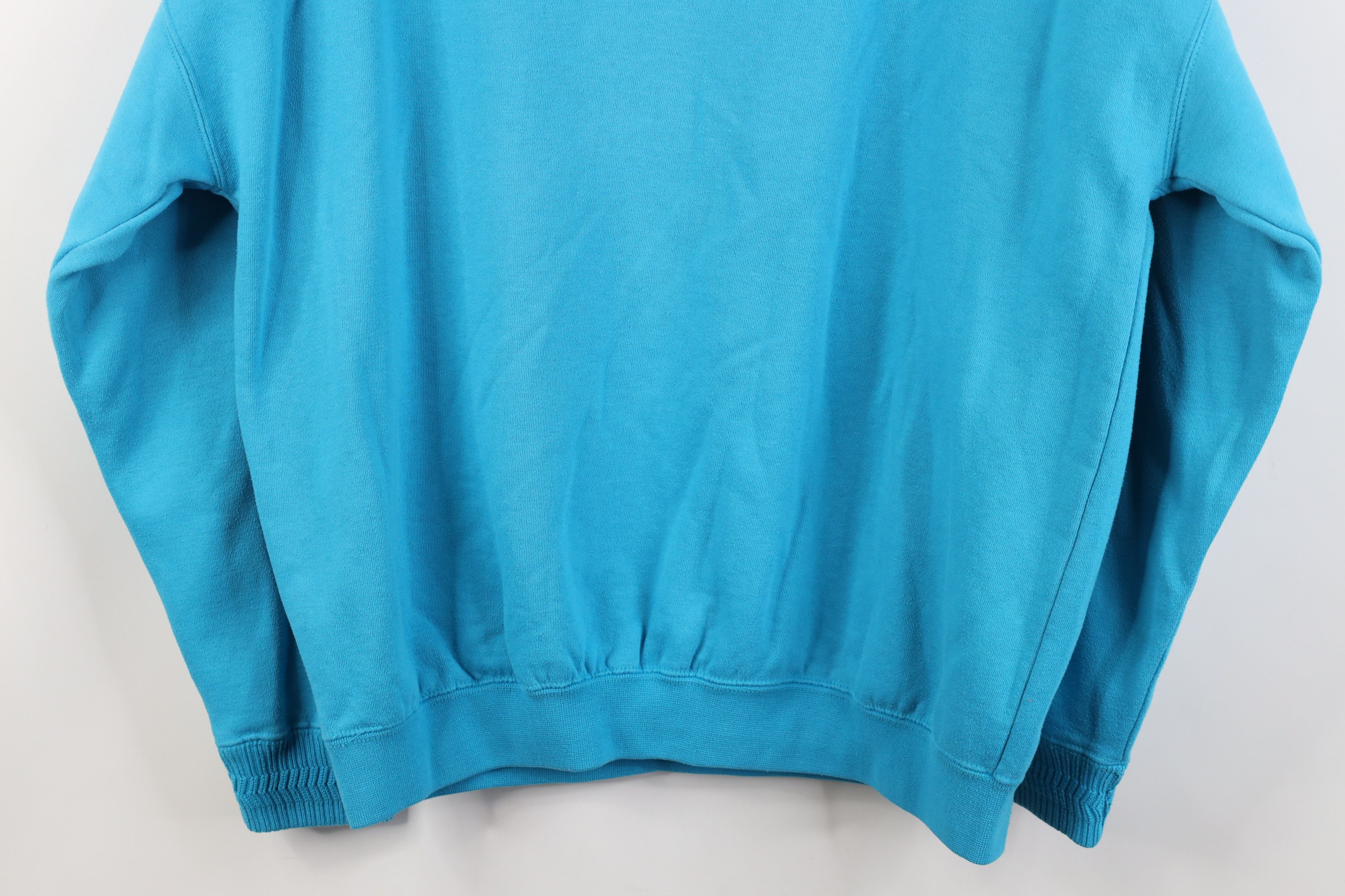 Vintage Vintage 90s Streetwear Blank Mock Neck Sweatshirt Blue Size M / US 6-8 / IT 42-44 - 10 Thumbnail