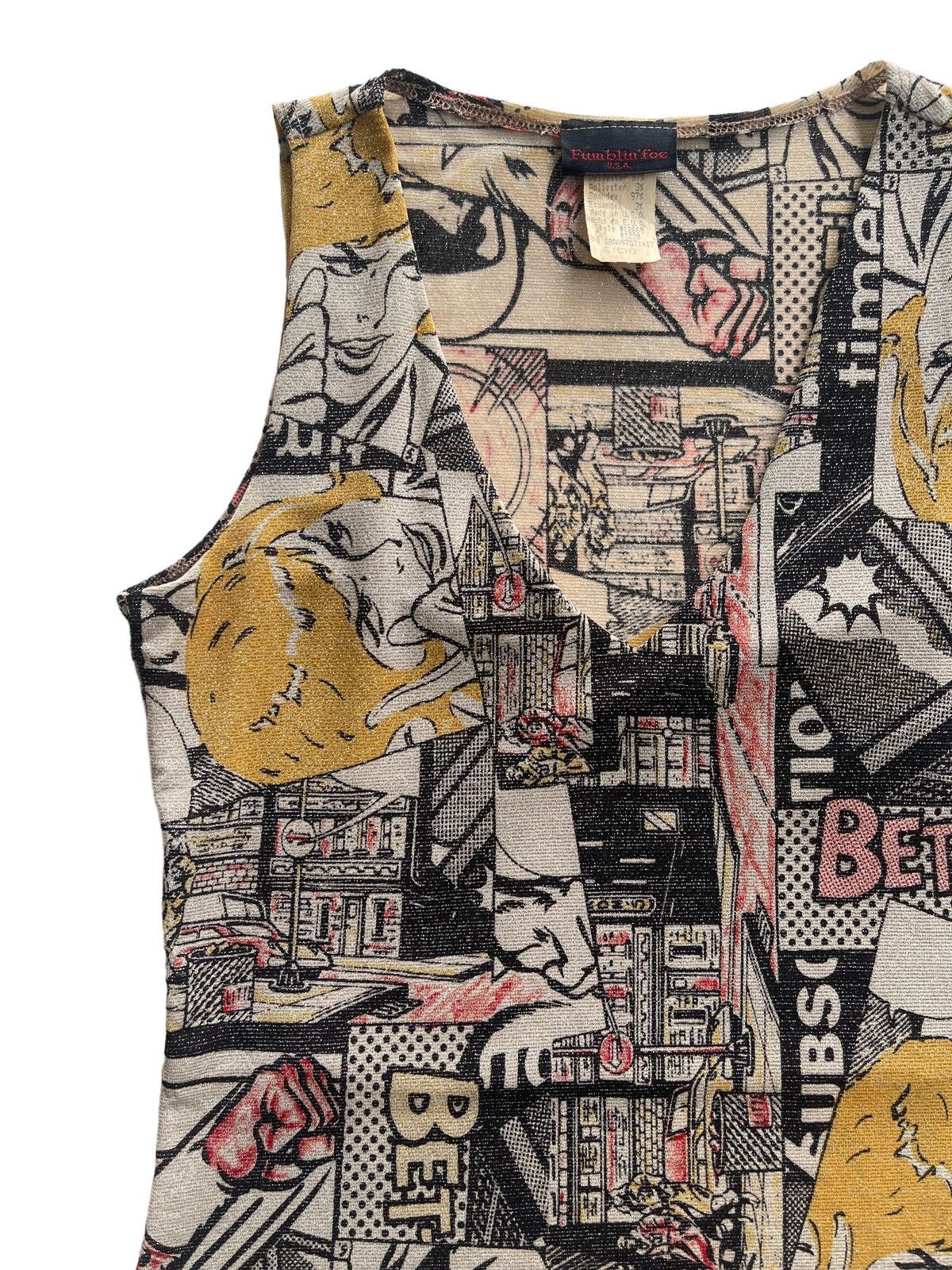 Vintage Vintage Fullprint Fitted Tank Top Size S / US 4 / IT 40 - 3 Thumbnail