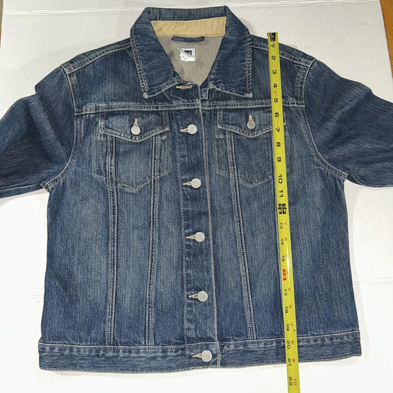 Gap GAP Factory Women's Classic Dark Wash Denim Jacket, Medium Size M / US 6-8 / IT 42-44 - 8 Thumbnail