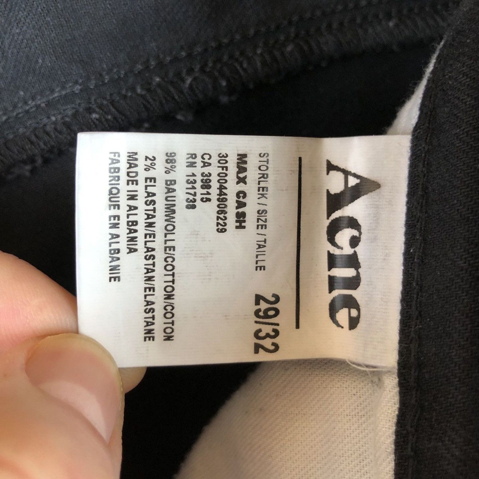 Acne Studios Acne Jeans Max Cash Black Size US 29 - 7 Thumbnail