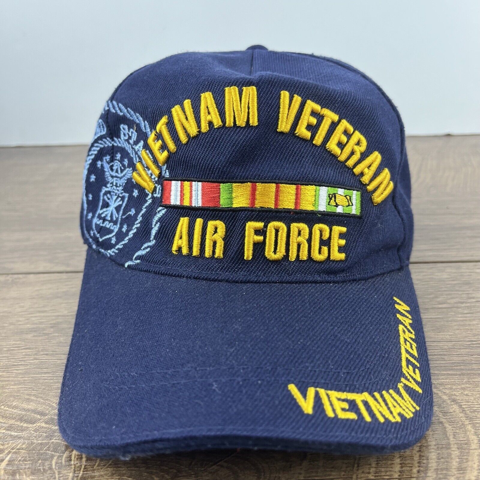 Other Vietnam Veteran Hat Air Force Hat Blue Hat Adjustable Blue A Size ONE SIZE - 3 Thumbnail