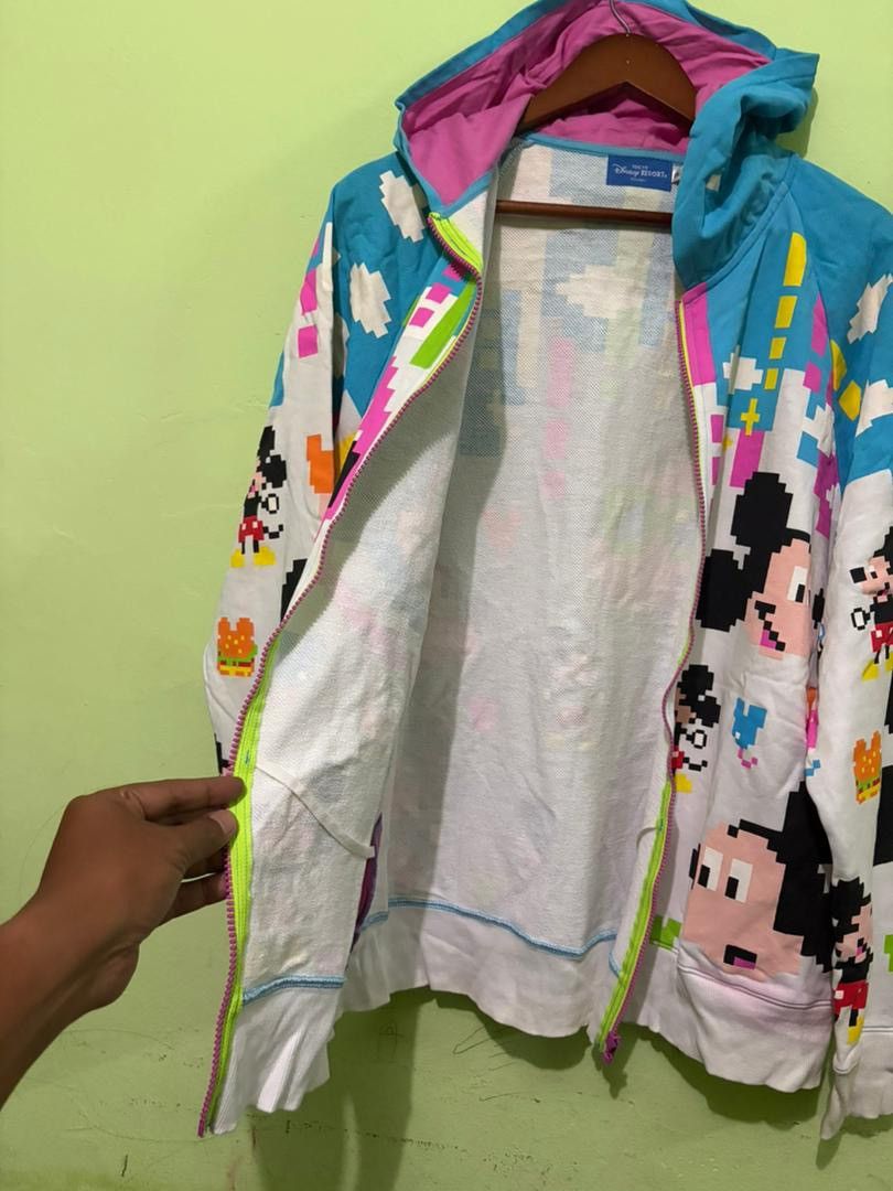 Disney VTG Mickey Mouse Fullprint Sweater Hoodies Multicolor Design Size US XL / EU 56 / 4 - 6 Thumbnail
