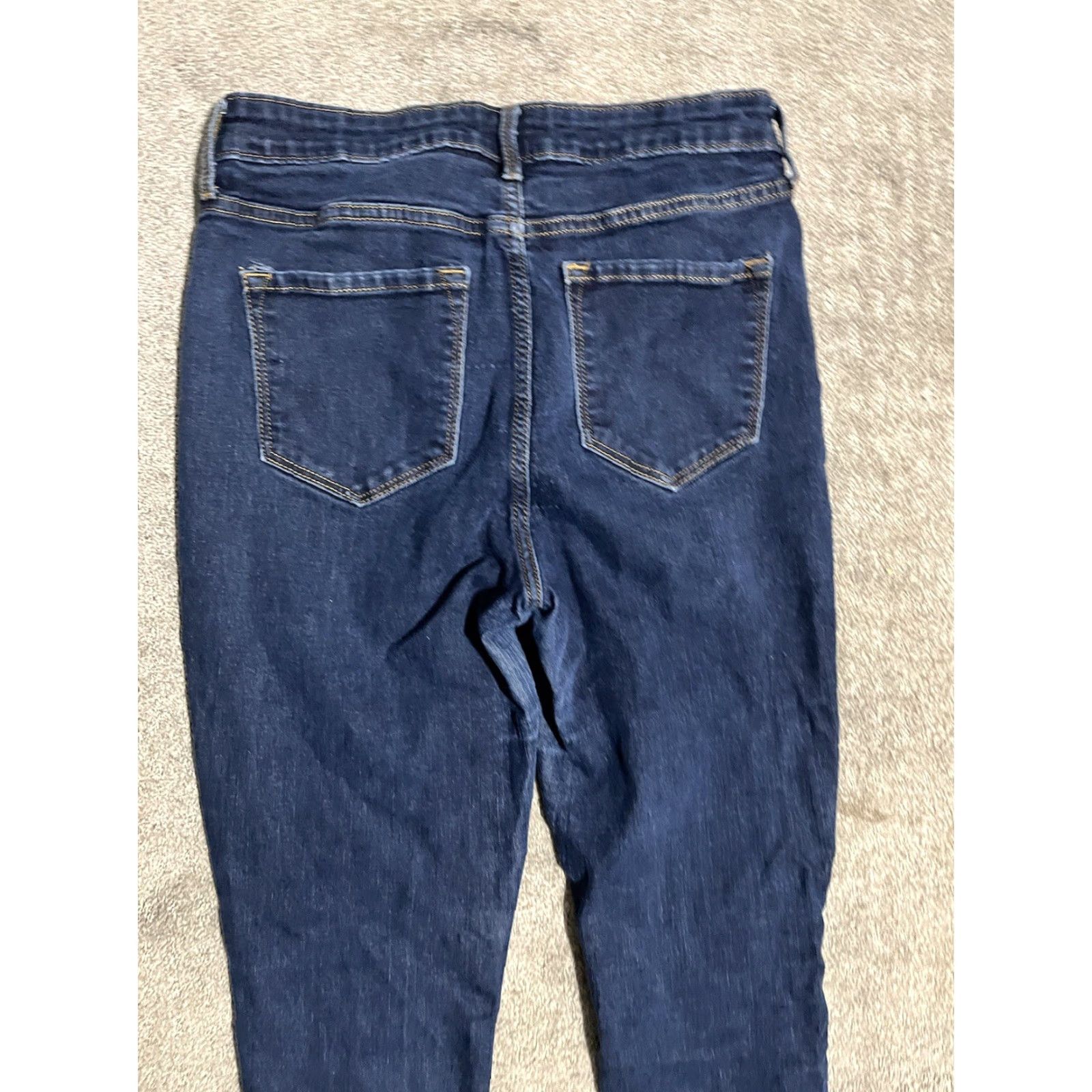 Old Navy VINTAGE Old Navy Rockstar Super Skinny Jeans Womens Size 10 Regular Hi rise Blue Cotton Polyester Spandex Slim Classic Pattern 30 in Inseam 30 in Size 32" / US 10 / IT 46 - 4 Thumbnail