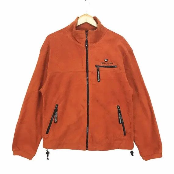 Vintage Vtg FIRST DOWN USA Zip Up Fleece Sweater Jacket Streetwear Size L / US 10 / IT 46 - 1 Thumbnail