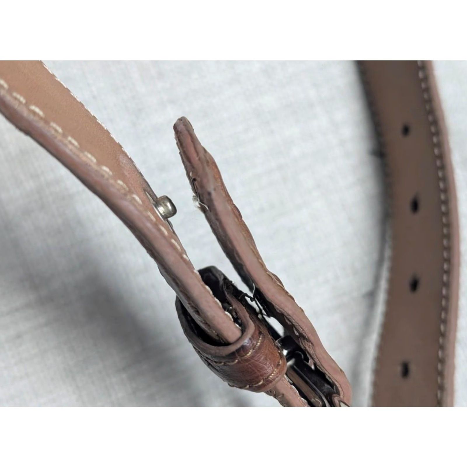 Vintage VINTAGE Justin belt - USA Made Western Belt with Floral Tooled Leather Buckle 38 Men Size 38 - 6 Thumbnail