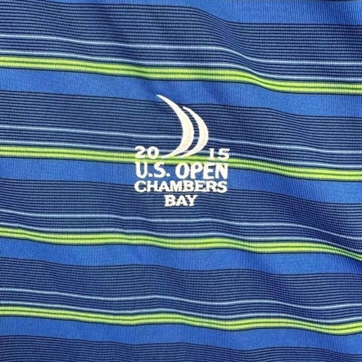 Cutter & Buck Cutter & Buck Polo Shirt Mens M Blue DryTec Golf Striped Logo EUC Size US M / EU 48-50 / 2 - 6 Thumbnail