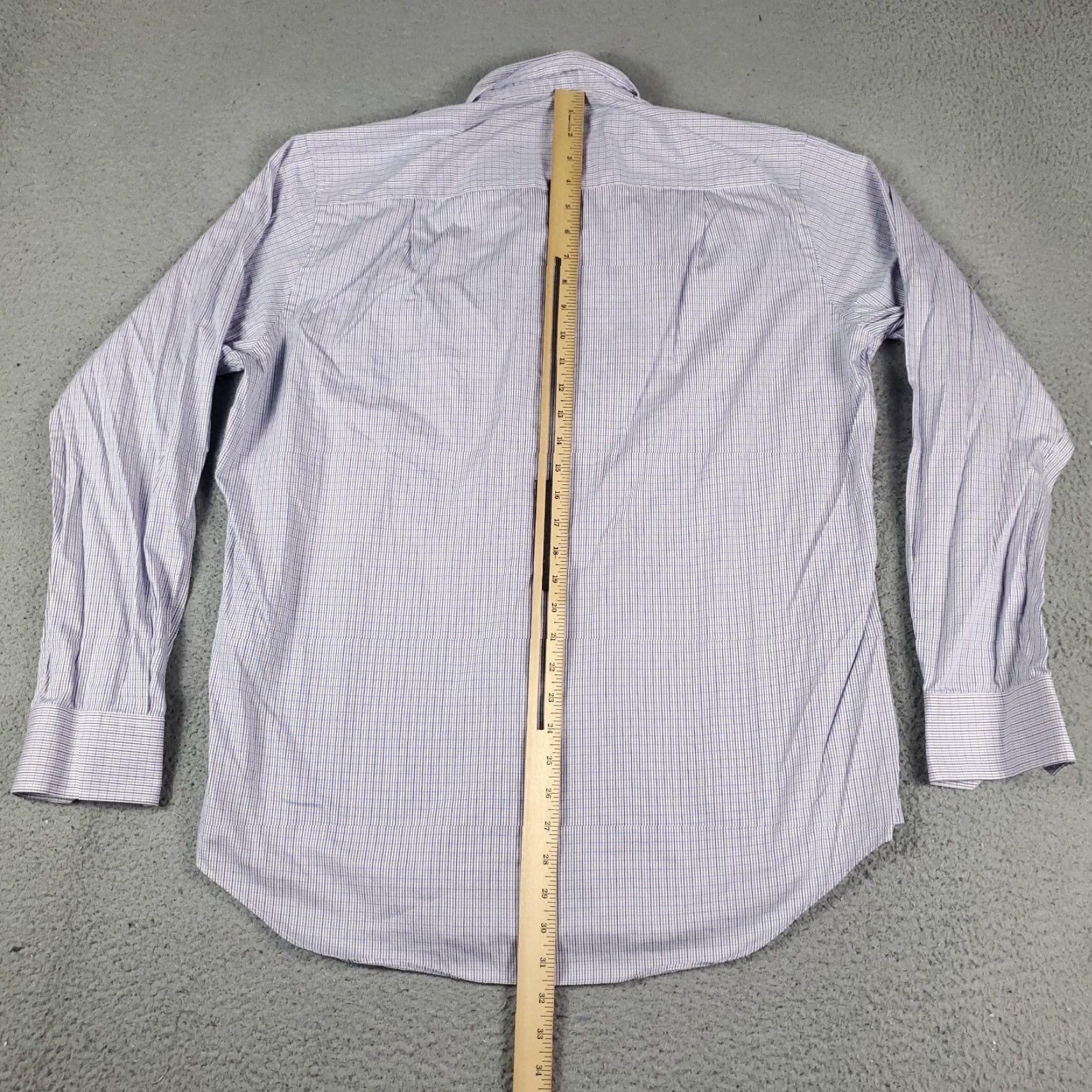 David Donahue David Donahue Shirt Mens XL Blue Check Button-Up Long Sleeve Casual Business Formal Workwear Preppy Modern Size US XL / EU 56 / 4 - 3 Thumbnail