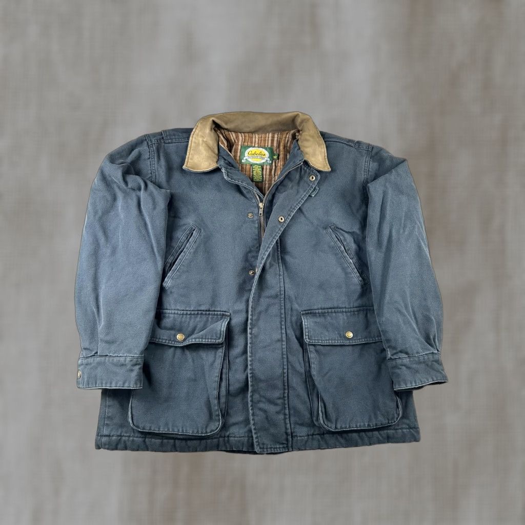 Vintage Cabela's Coat Mens Large Blue Canvas Insulated Parka Hunting Outdoor Chore Barn Size US L / EU 52-54 / 3 - 1 Thumbnail
