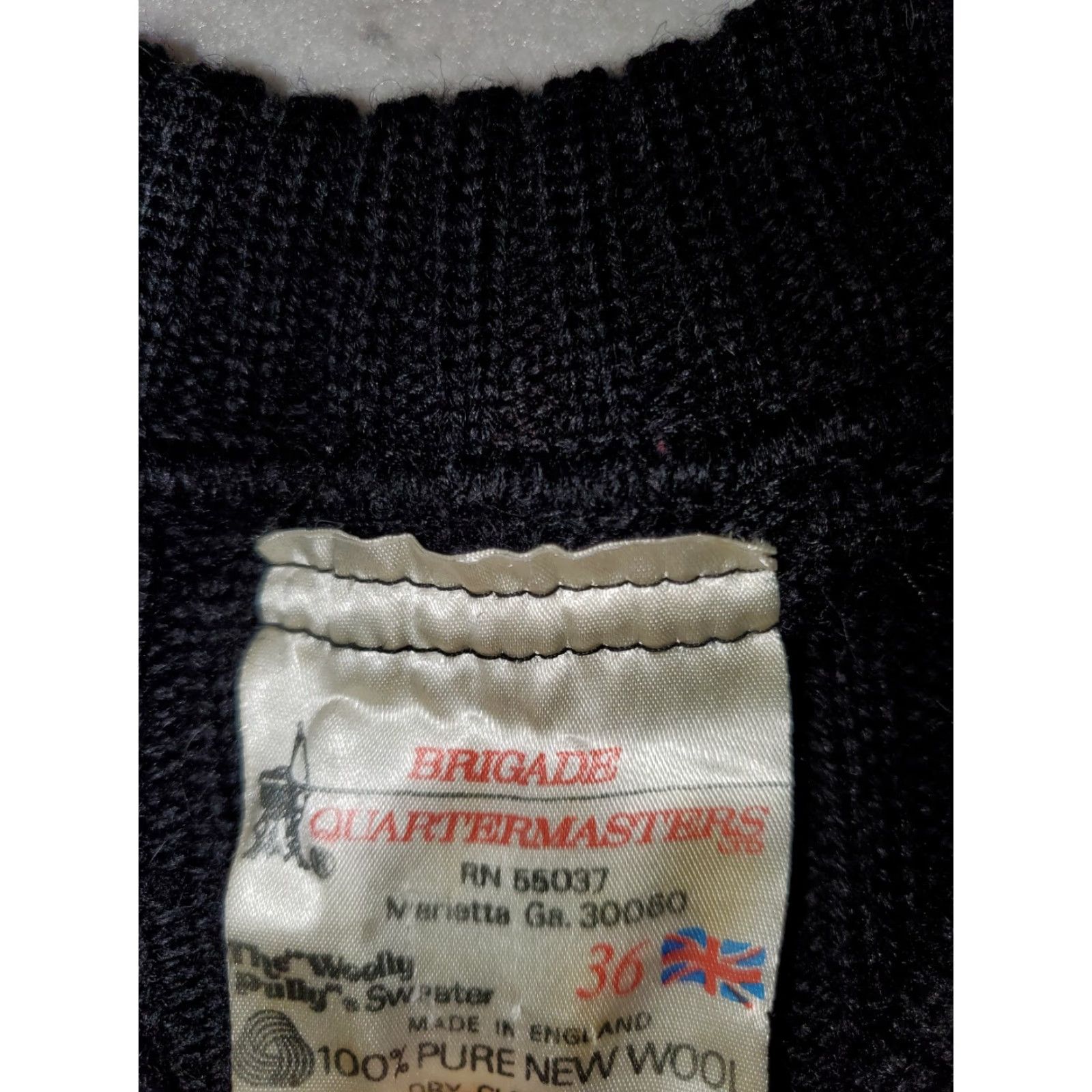 Vintage VINTAGE Brigade Quartermasters The Woolly Pully Black Wool Tactical Sweater 36 Size US M / EU 48-50 / 2 - 4 Thumbnail