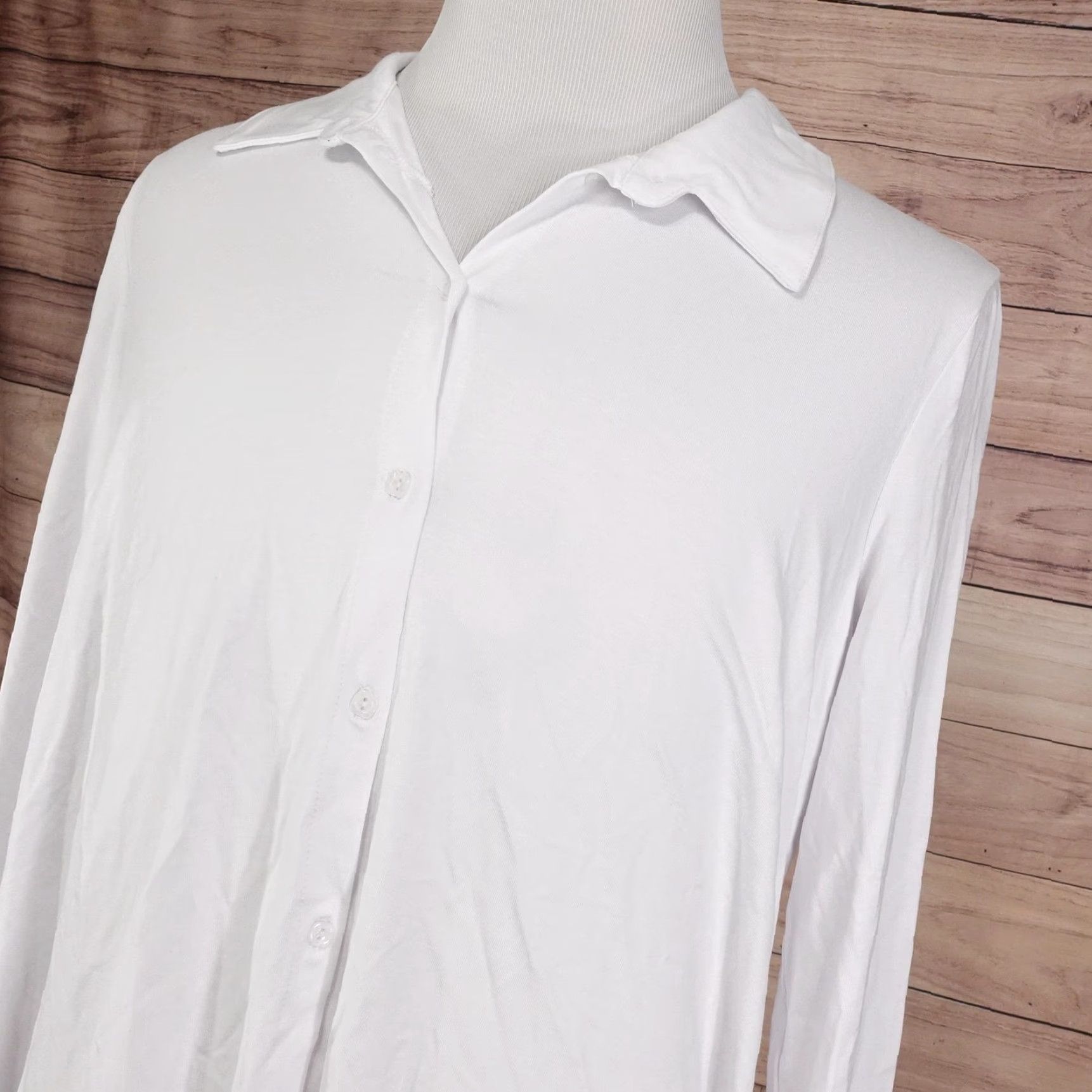 Vintage VINTAGE Cupio Women's Shirt XL White Blouse Tunic Long Sleeve Button Up Classic Minimalist Seasonal Women's Size XL / US 12-14 / IT 48-50 - 2 Thumbnail