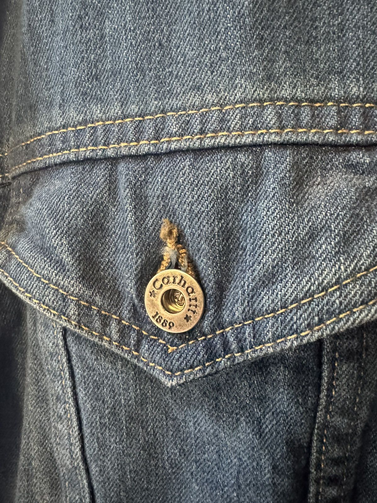 Carhartt Carhartt Jacket Blue Denim Trucker Workwear Size US S / EU 44-46 / 1 - 3 Thumbnail