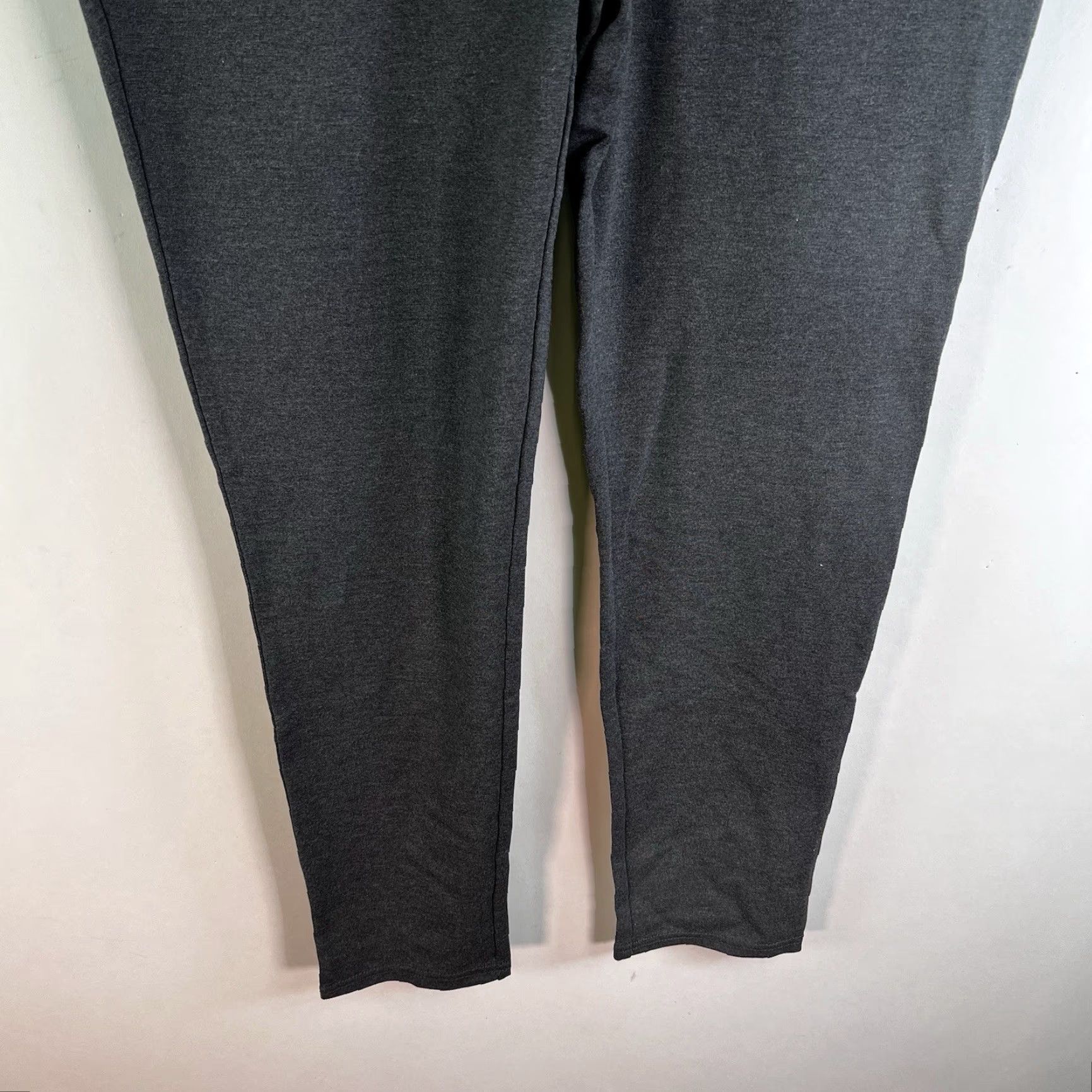 Vintage Seven7 Ponte Skinny Leggings Womens 2XL Gray Pull On Ankle Leggings Athletic Stretch NWT 40X30 Size 40" / US 18 - 3 Thumbnail