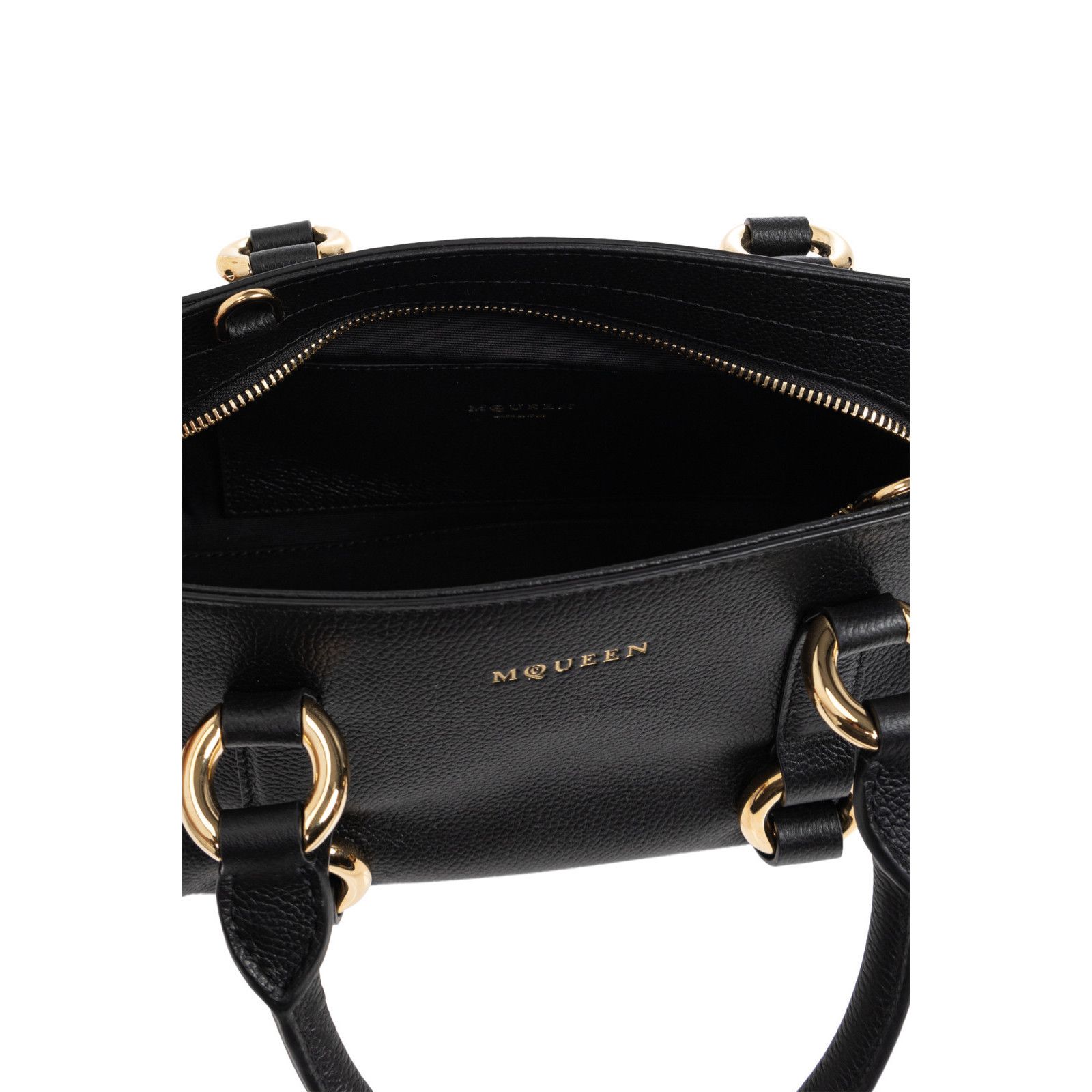 Alexander McQueen ALEXANDER MCQUEEN Farringdon Small Black Top Handle Bag New Size ONE SIZE - 4 Thumbnail