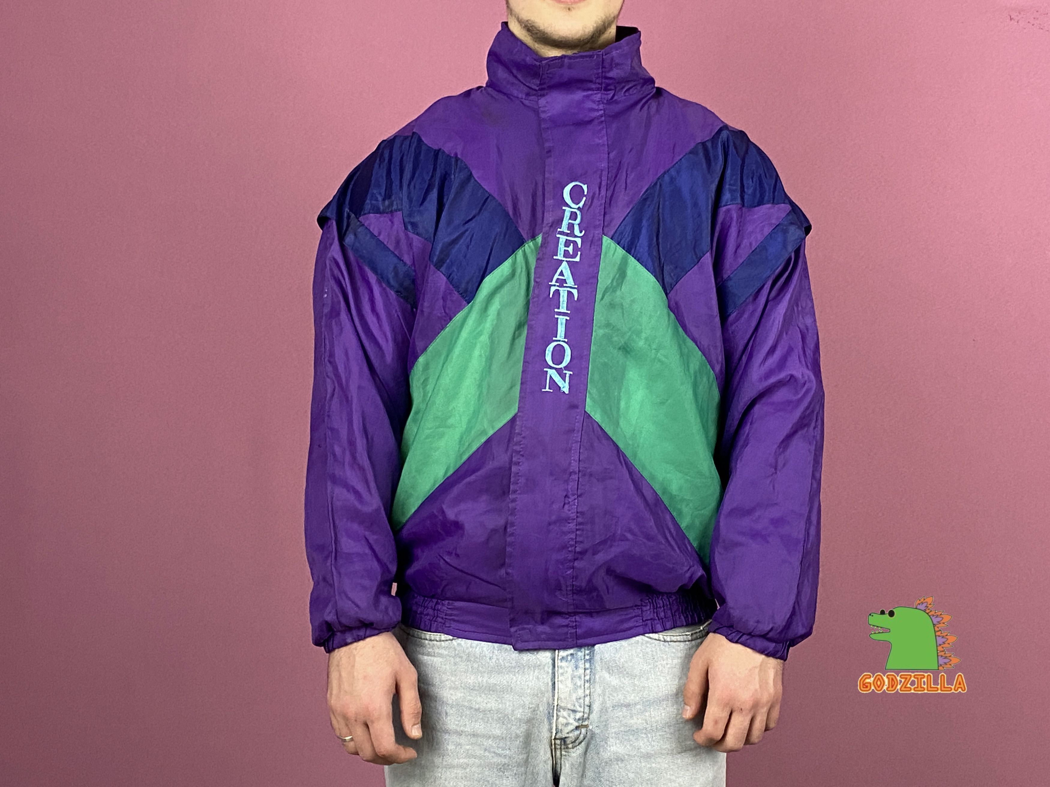 Vintage 90s Creation Vintage Men's Windbreaker Jacket - M Size US M / EU 48-50 / 2 - 1 Thumbnail