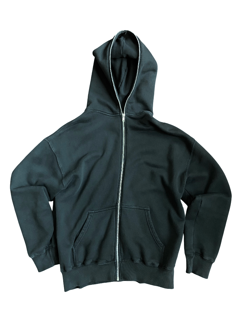 Other Velour Garments 450 GSM Jet Black Full Zip Hoodie Size US M / EU 48-50 / 2 - 1 Thumbnail