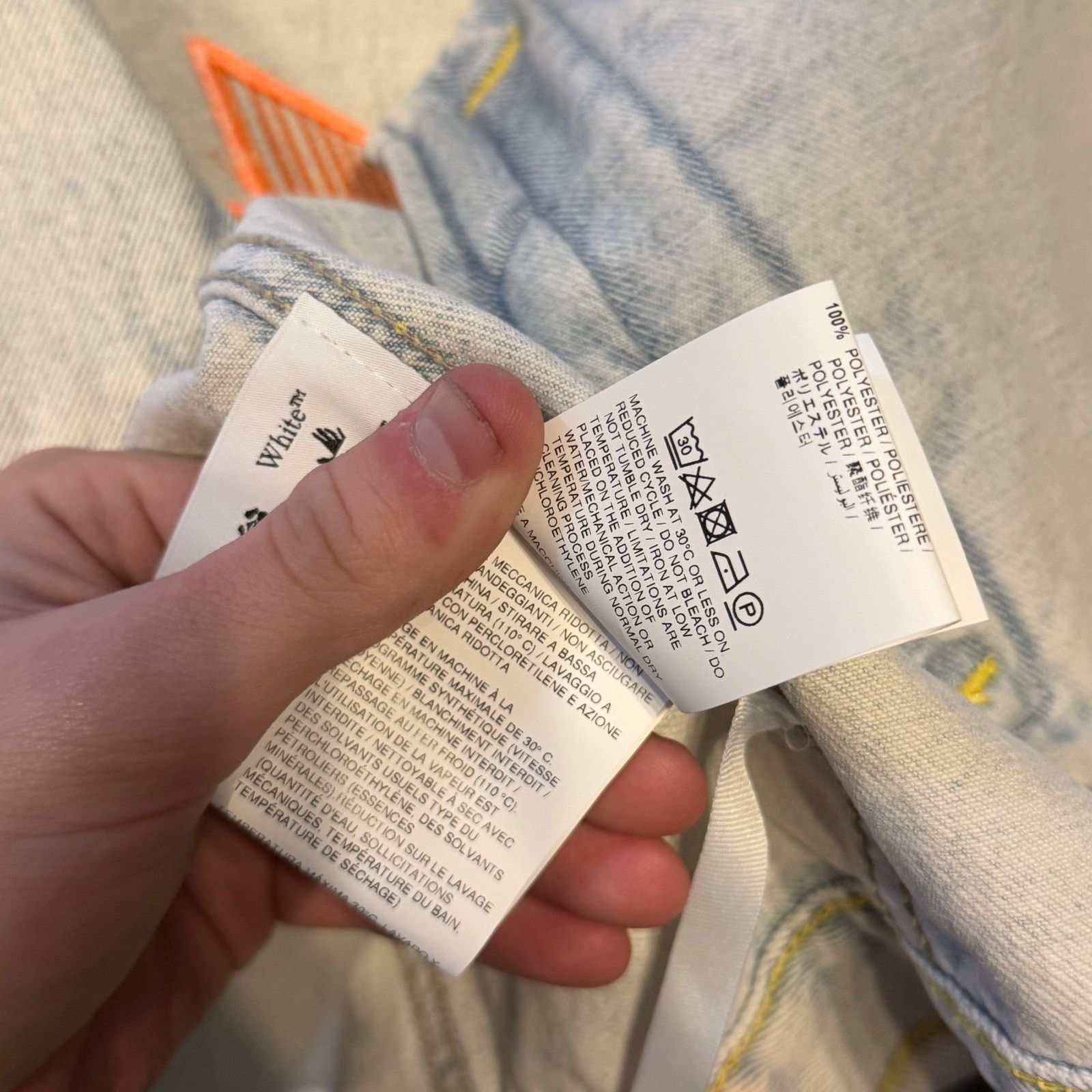 Off-White Off-White Graffiti Embroidered Denim Jacket Size L / US 10 / IT 46 - 6 Thumbnail