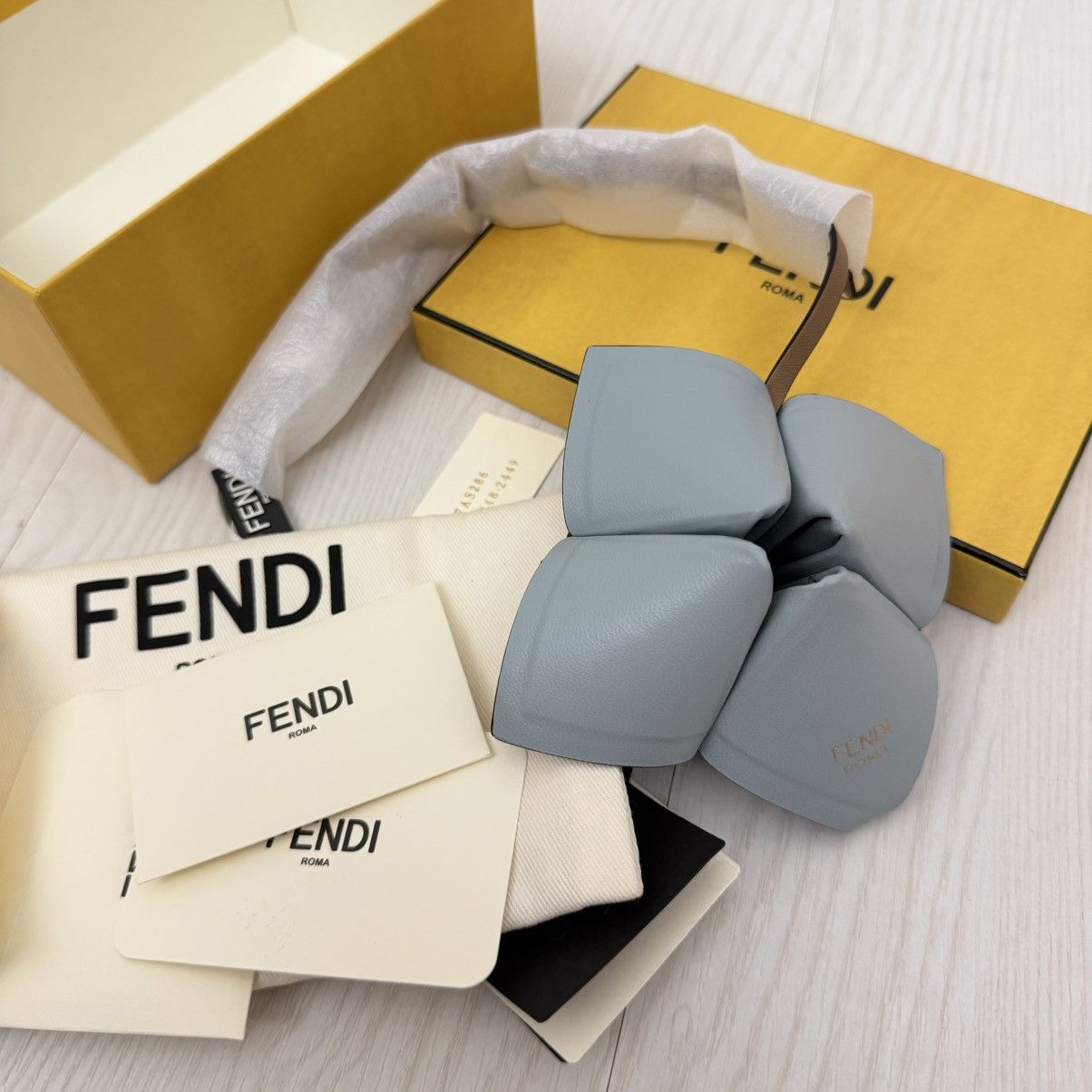 Fendi Fendi Fortune Cookie Nappa Fortune Teller Bag Charm Blue Size ONE SIZE - 10 Thumbnail