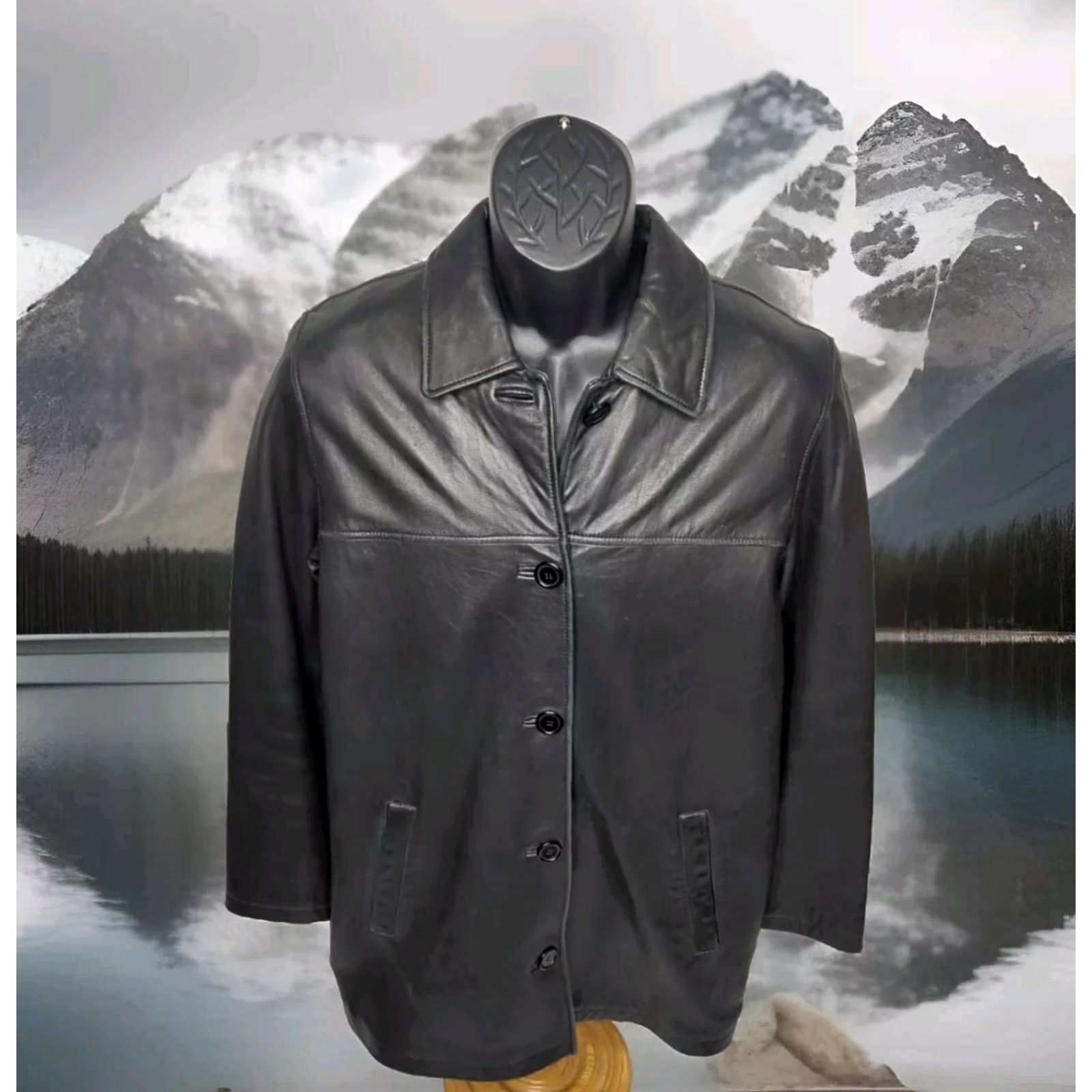 Andrew Marc Andrew Marc Studio Butter Soft Lamb Leather Jacket Mid-Length Overcoat Black Mens Medium Size US M / EU 48-50 / 2 - 3 Thumbnail
