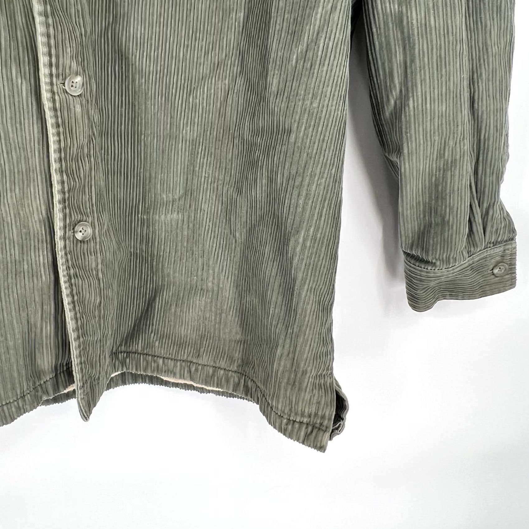 Vintage VINTAGE L.L. Bean Jacket Shirt Corduroy Fleece Lined Sherpa Green XL Mens Size US XL / EU 56 / 4 - 6 Thumbnail