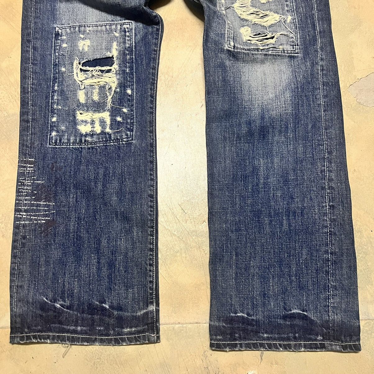 Global Work Global Work Distressed Denim Jeans Size US 31 - 5 Thumbnail