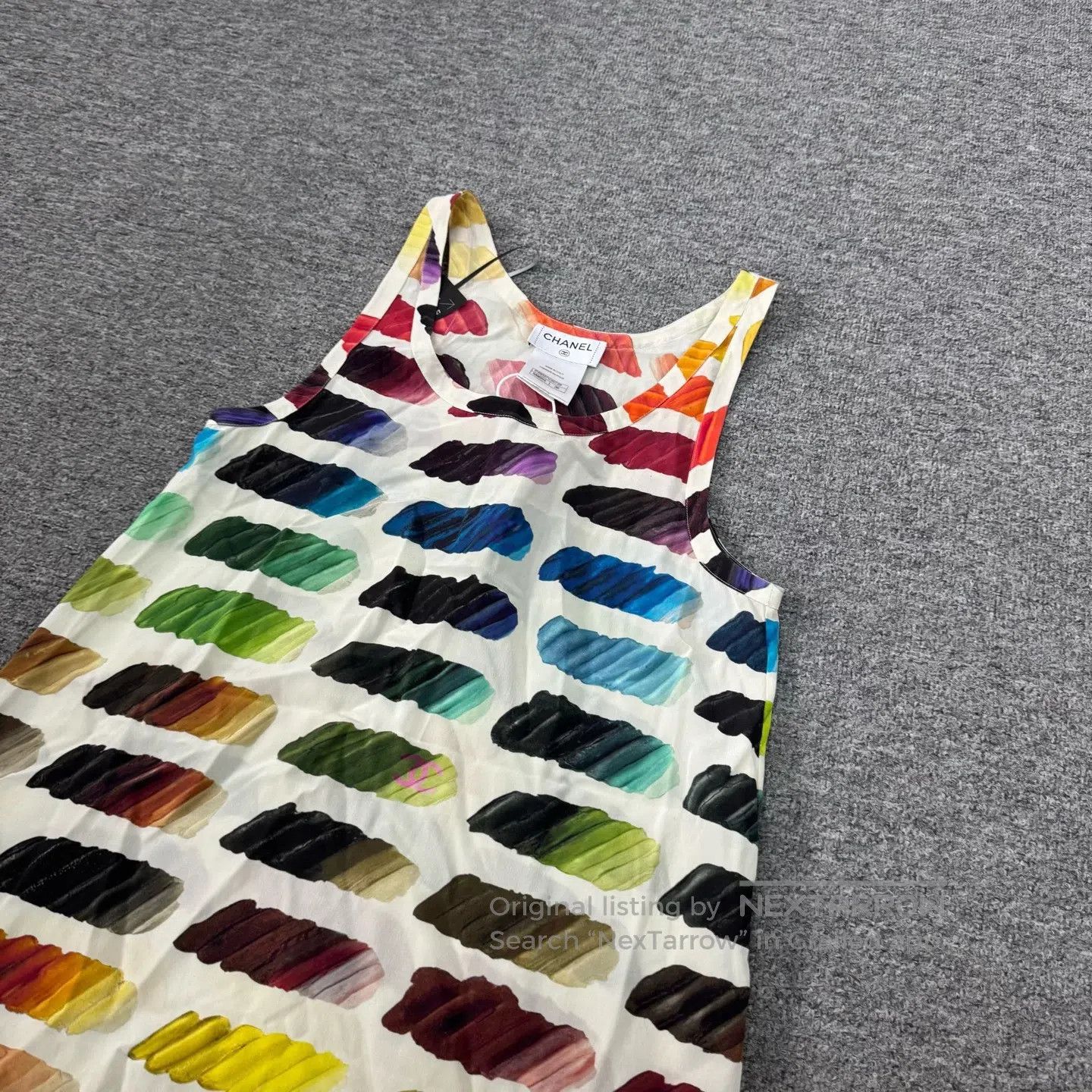 Chanel Chanel Anti-War Series: Colorful Silk Vest Dress| Size S / US 4 / IT 40 - 3 Thumbnail