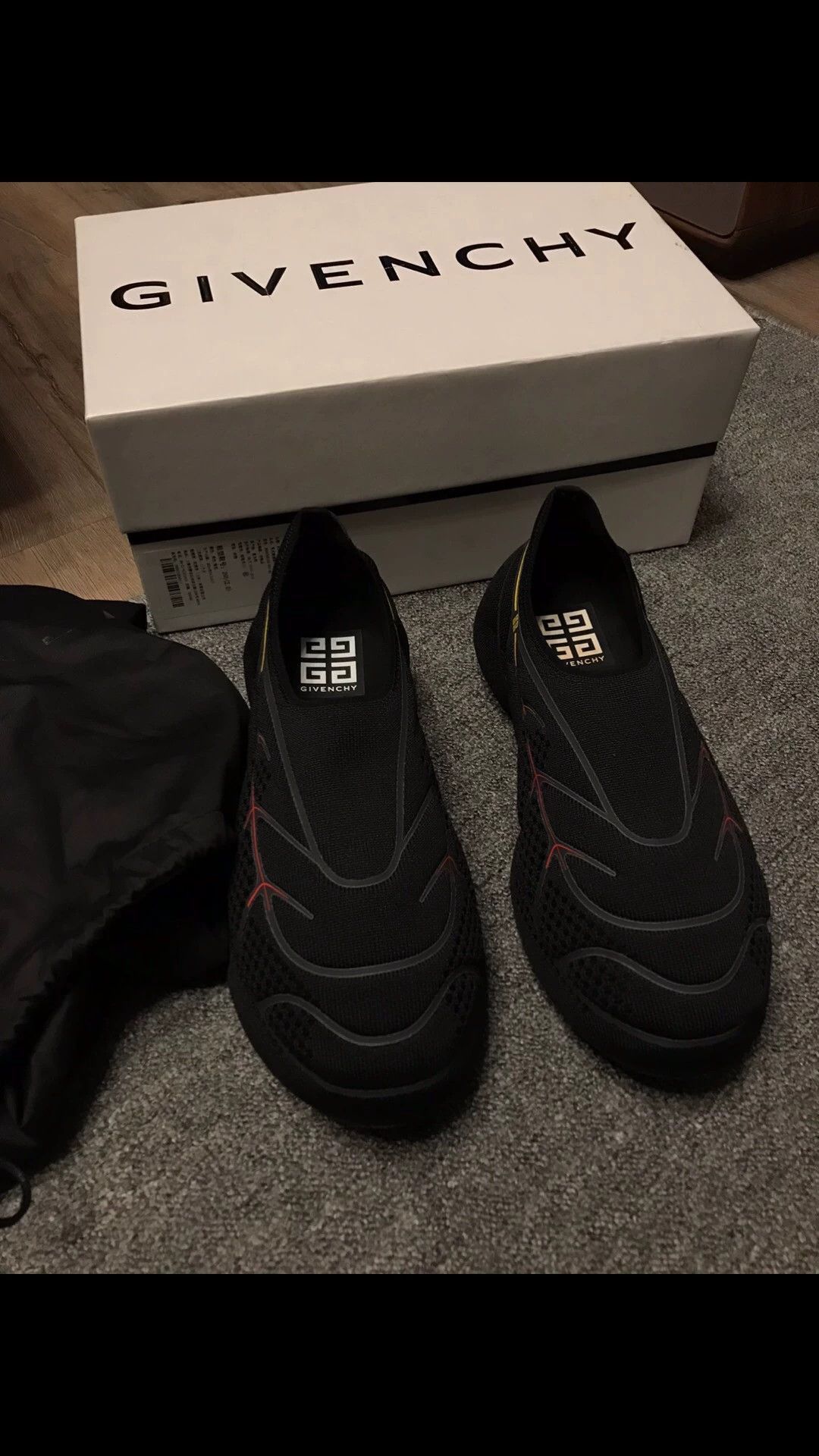 Givenchy Black Mesh Slip-On Casual Shoes Size US 9 / EU 42 - 1 Thumbnail