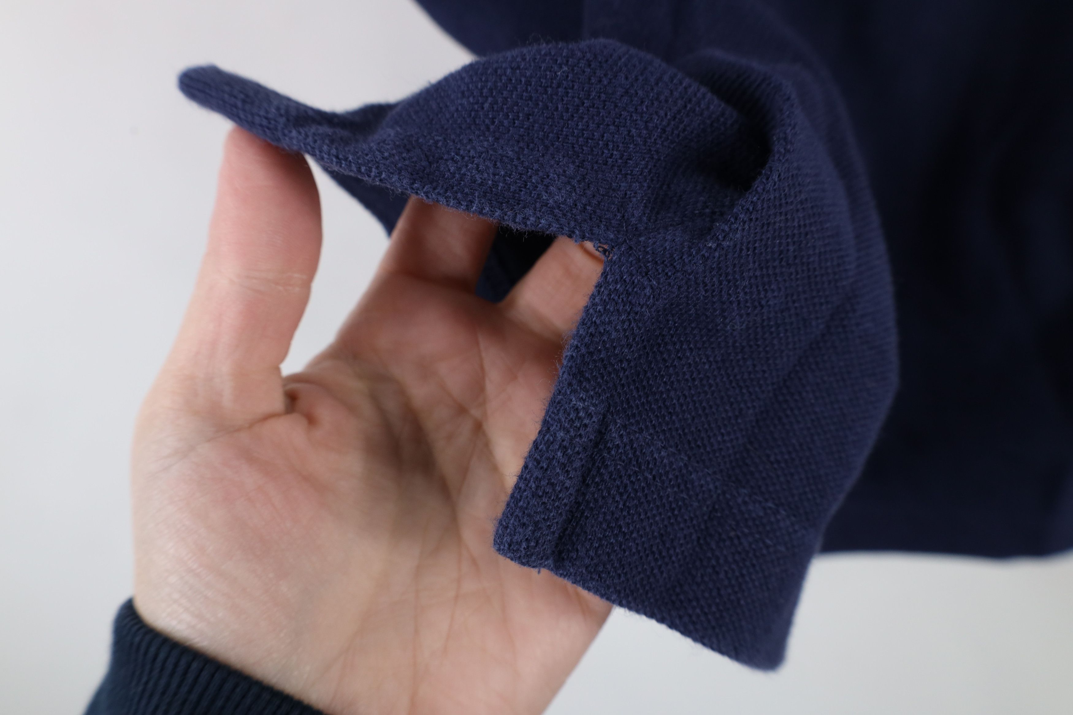 Reebok × Vintage Vintage 90s Reebok Spell Out Collared Polo Shirt Navy Blue Size M / US 6-8 / IT 42-44 - 8 Thumbnail