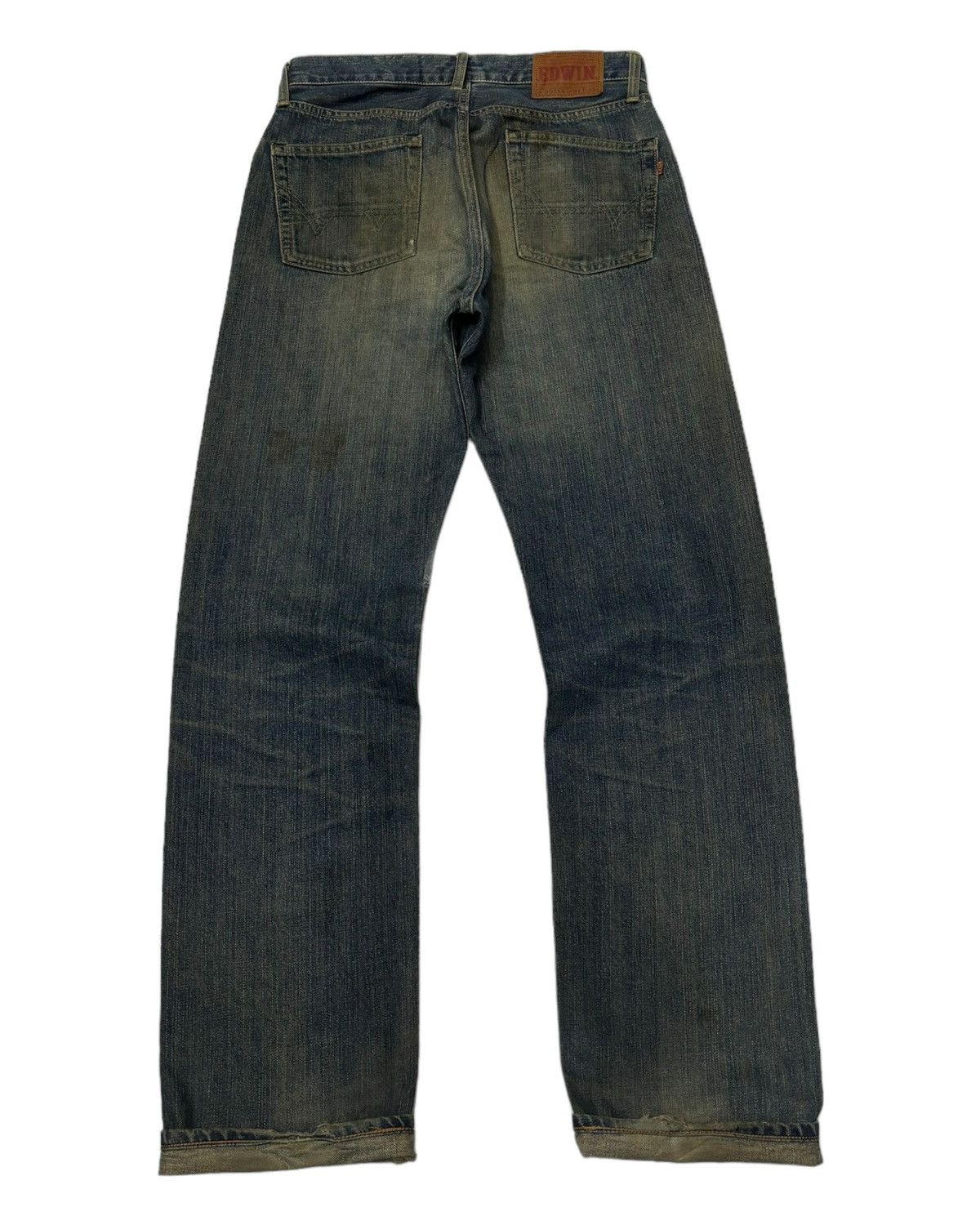 Edwin VINTAGE EDWIN 505XX SELVEDGE BAGGY DISTRESSED DENIM JEANS Size US 31 - 2 Thumbnail