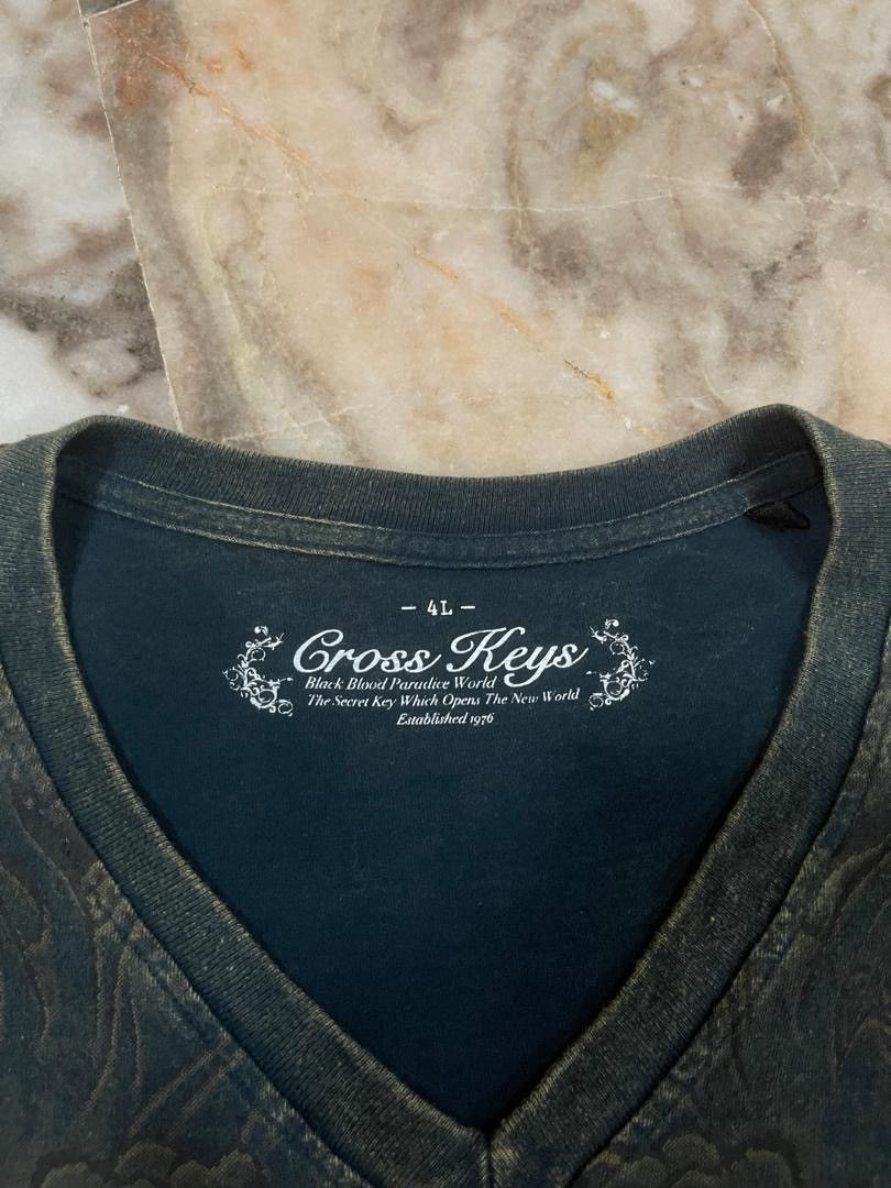 Japanese Brand Cross Keys Dragon Poem Long Sleeve Tee Shirt Size US L / EU 52-54 / 3 - 17 Thumbnail