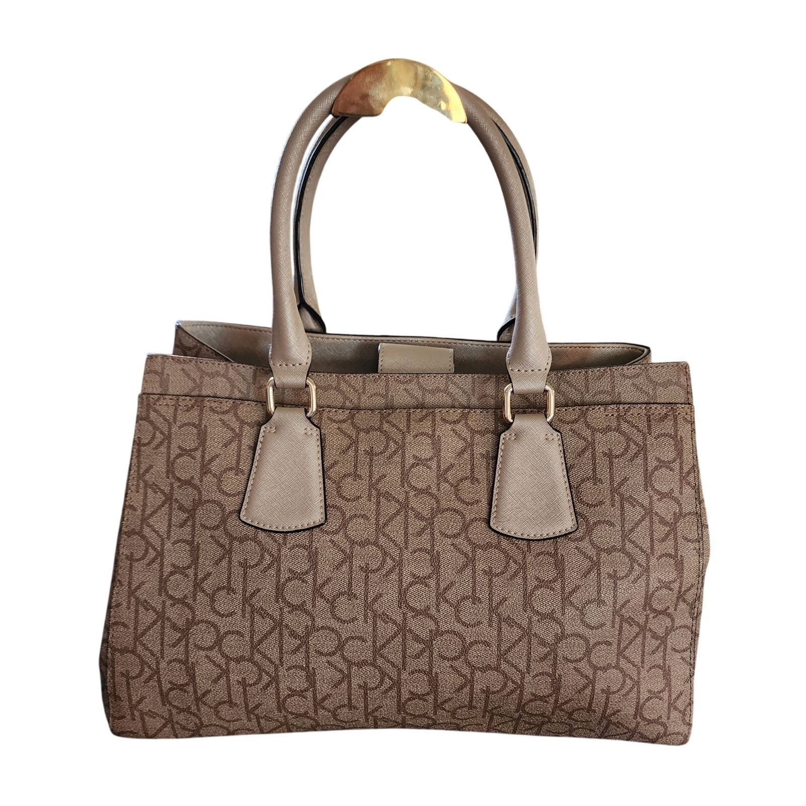 Calvin Klein Calvin Klein logo shoulder bag beige and tan Size ONE SIZE - 1 Thumbnail