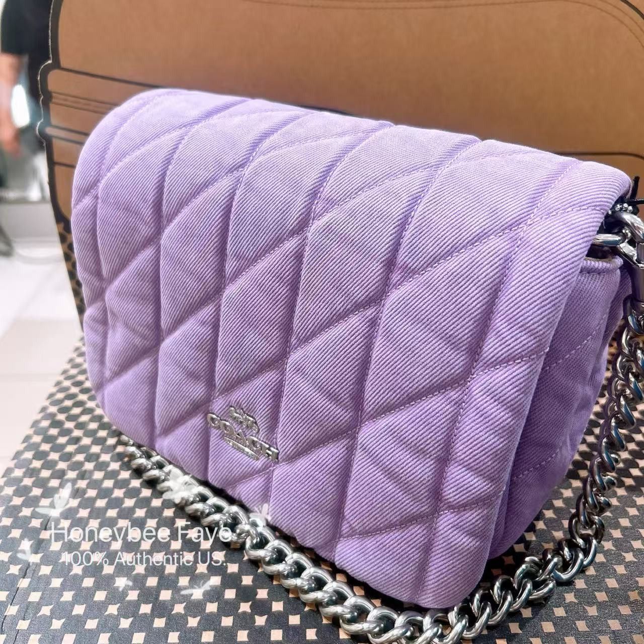 Coach Quinn Bag Silver/Iris CBR15 Size ONE SIZE - 3 Thumbnail
