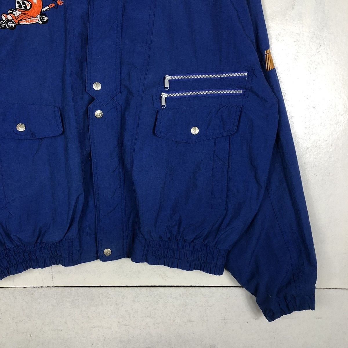 Vintage 📌VINTAGE BOMBER JACKET ITALIANA PETROLI RACING BIG LOGO Size US L / EU 52-54 / 3 - 7 Thumbnail