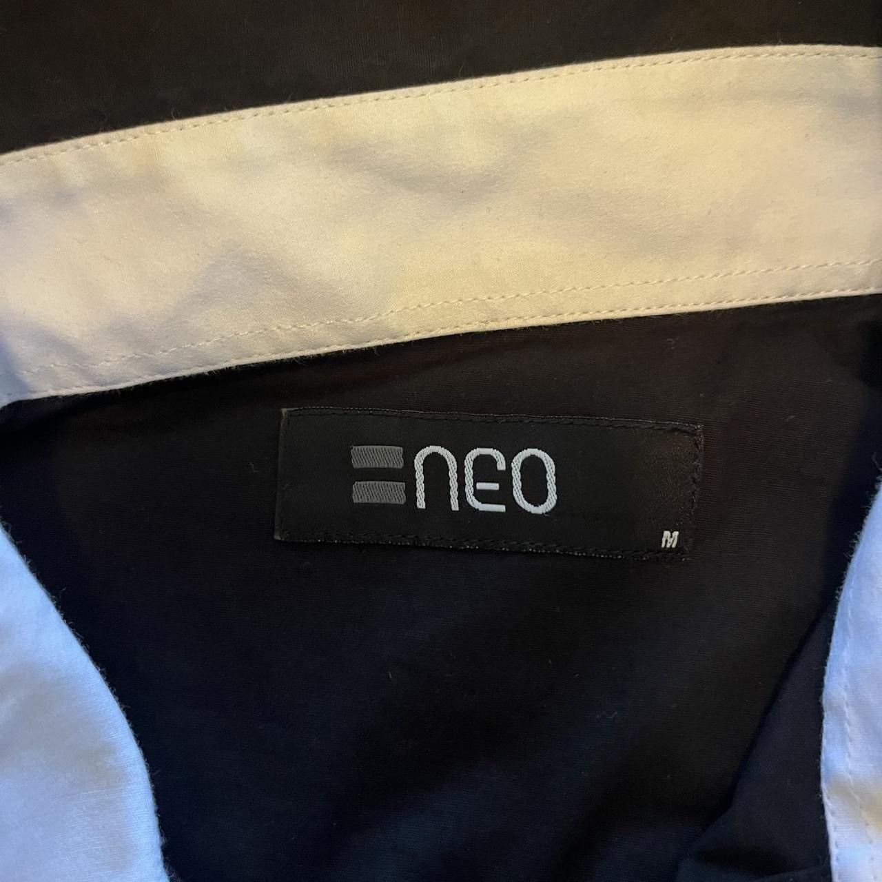 Japanese Brand × Vintage Y2K Neo Black + White Long Sleeve Collard Dress Style Shirt Size US M / EU 48-50 / 2 - 4 Thumbnail
