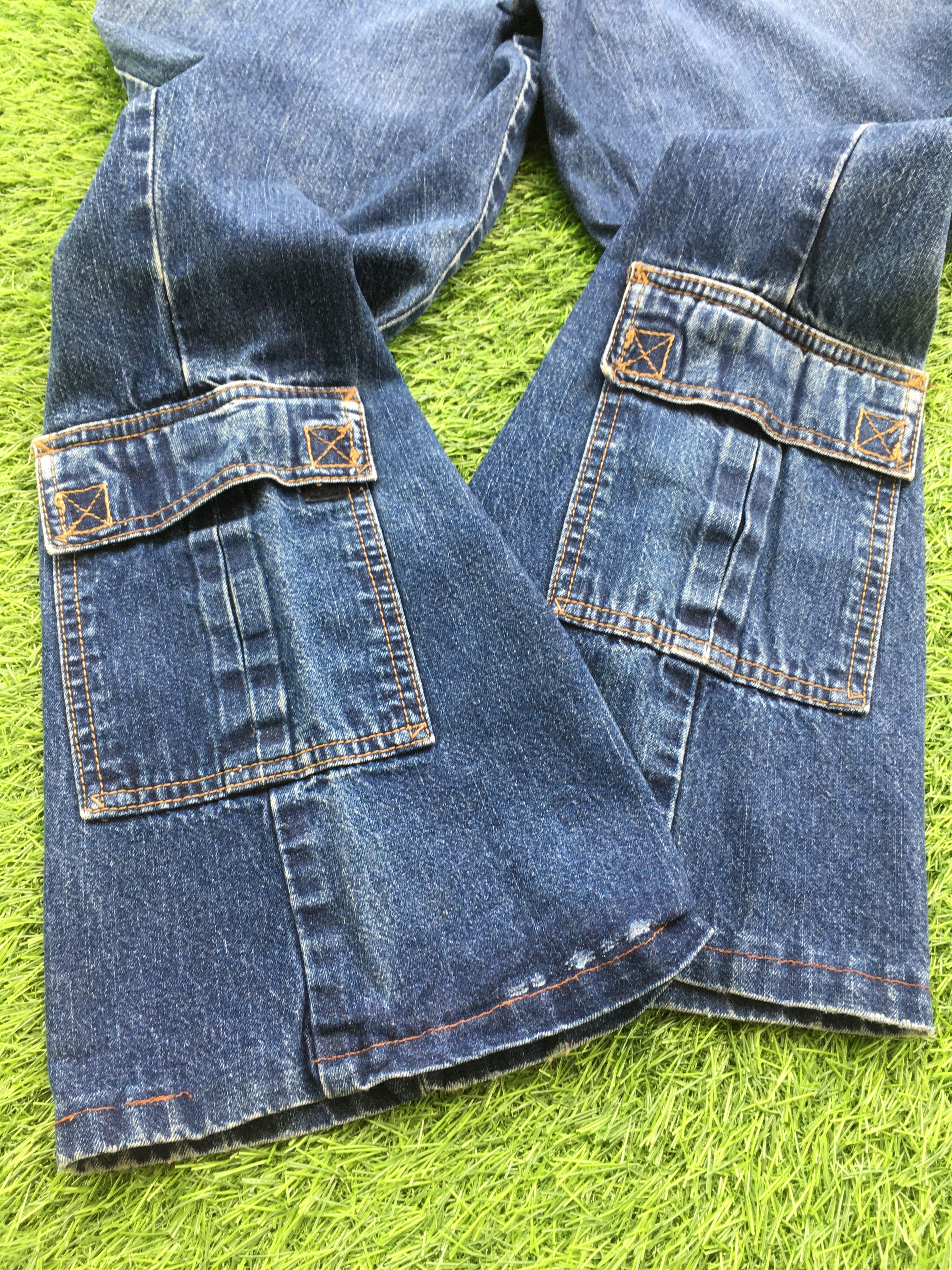 Designer × Jean Expose Button No Waist Multi Pocket Flare Jeans D-980 Size 25" / US 0 / IT 36 - 7 Thumbnail