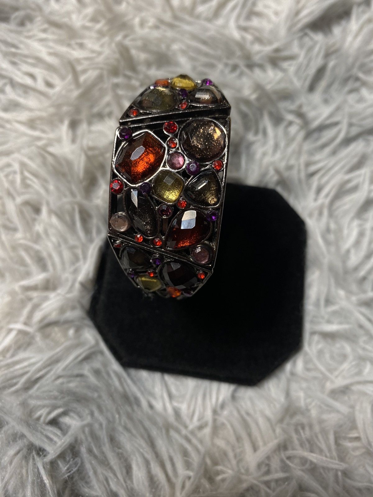 Jewelry Gothic Gemstone Cuff Bracelet – Bold & Unique Design Size ONE SIZE - 10 Thumbnail