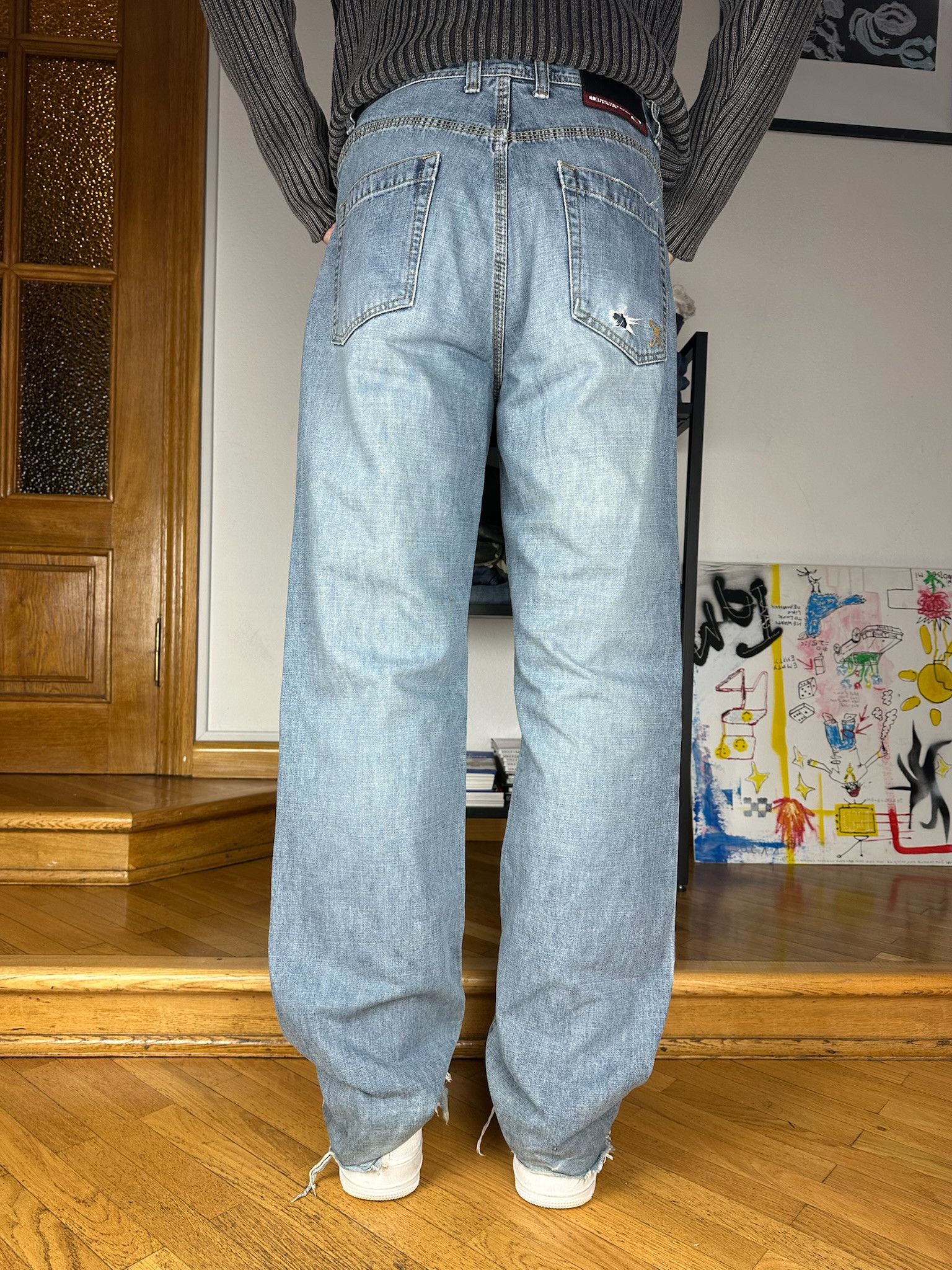 Oakley Vintage Oakley jeans industrial denim distressed Size US 31 - 3 Thumbnail