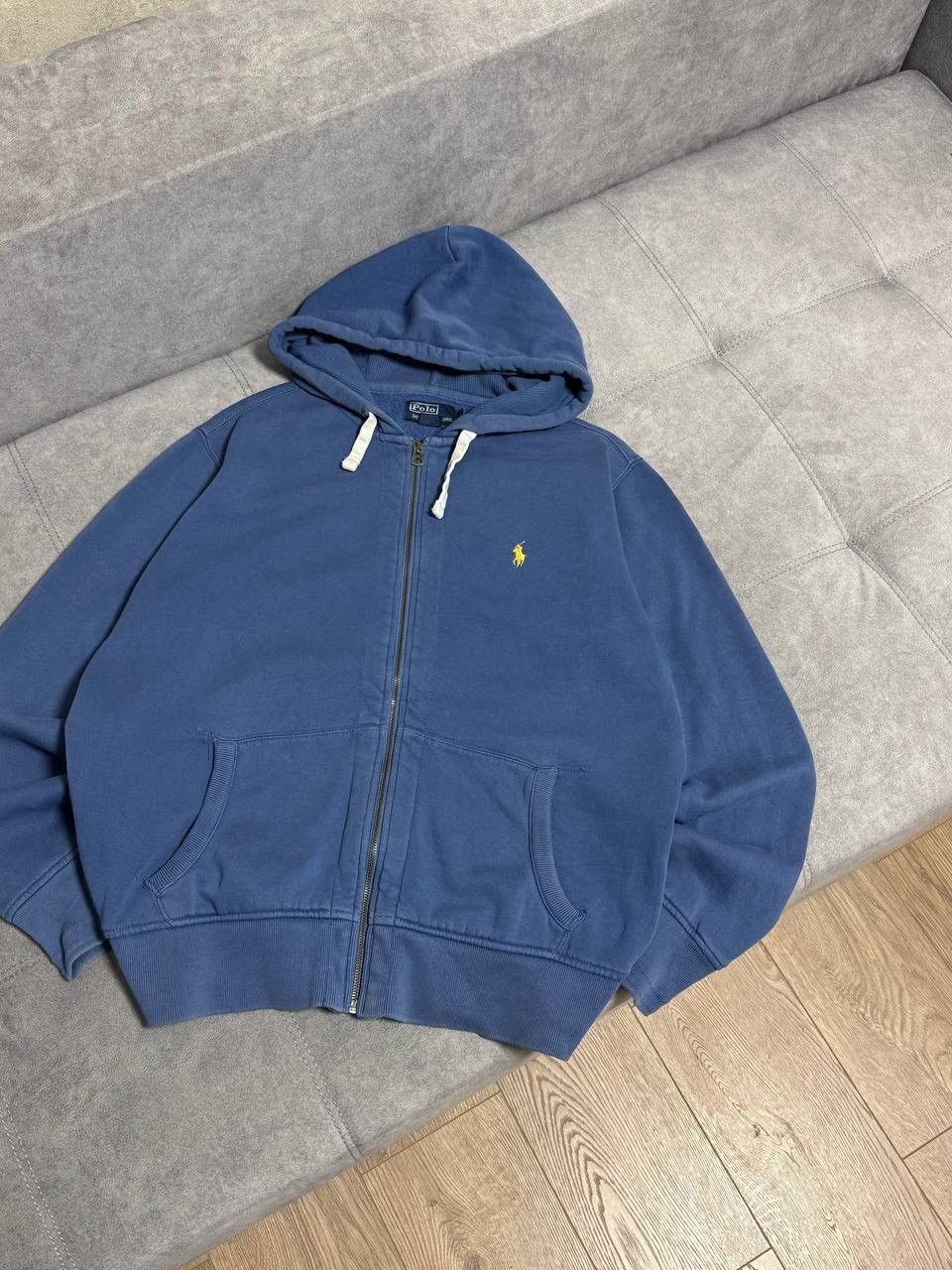 Polo Ralph Lauren Vintage Polo Ralph Lauren classic zip blue hoodie size L Size US L / EU 52-54 / 3 - 3 Thumbnail