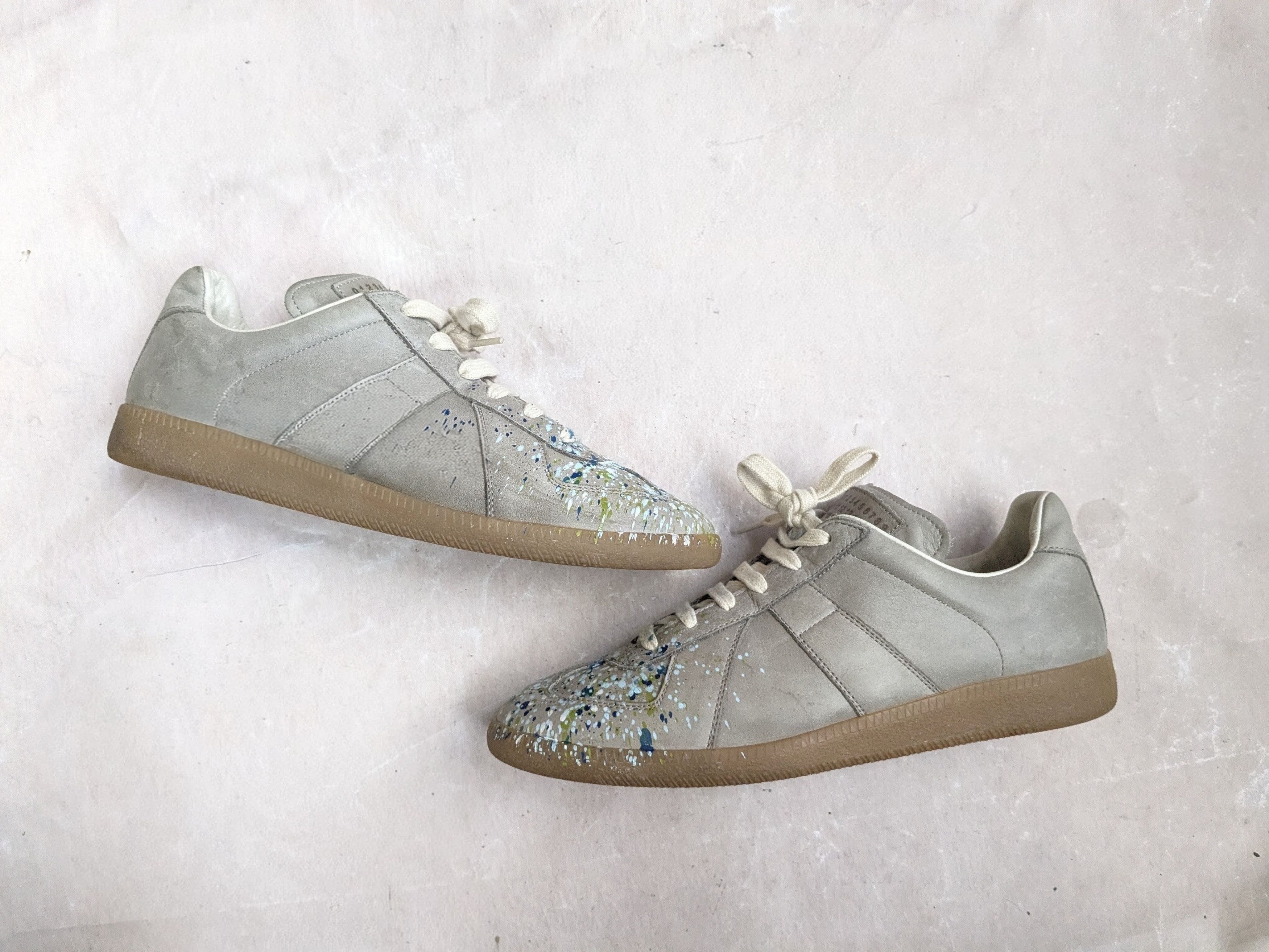 Maison Margiela Maison Margiela Replica GAT Gray Paint Splatter 8 41 Size US 8 / EU 41 - 2 Thumbnail
