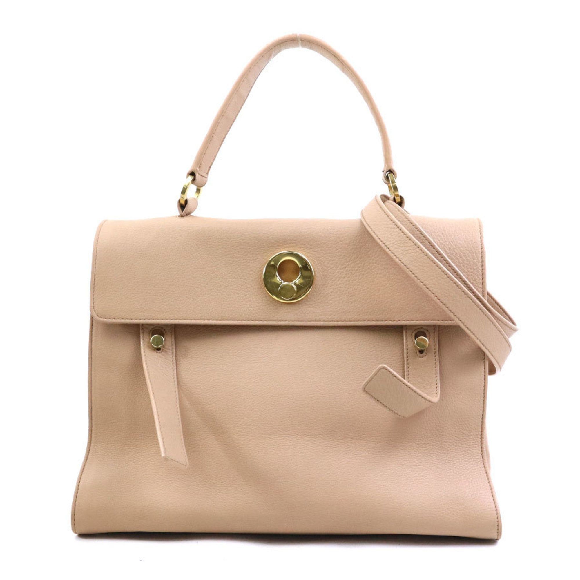 Saint Laurent Paris Saint Laurent Muse Two handbag/shoulder bag in pink beige leather, women's, r10941g Size ONE SIZE - 1 Thumbnail