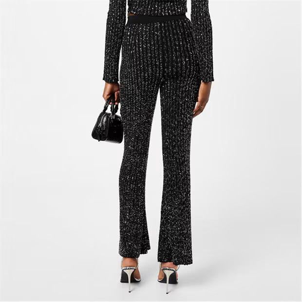 Missoni o1g2r1mq1124 Flare Trouser in Black & Silver Size 26" / US 2 / IT 38 - 6 Thumbnail